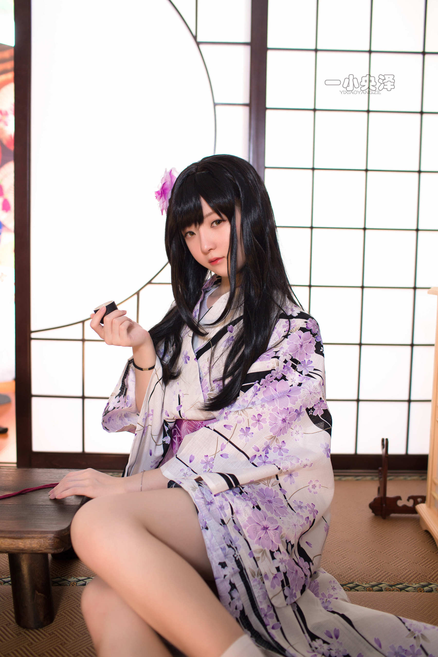 [萝莉COS] 一小央泽 – 和服短袜 Cosplay-第37张
