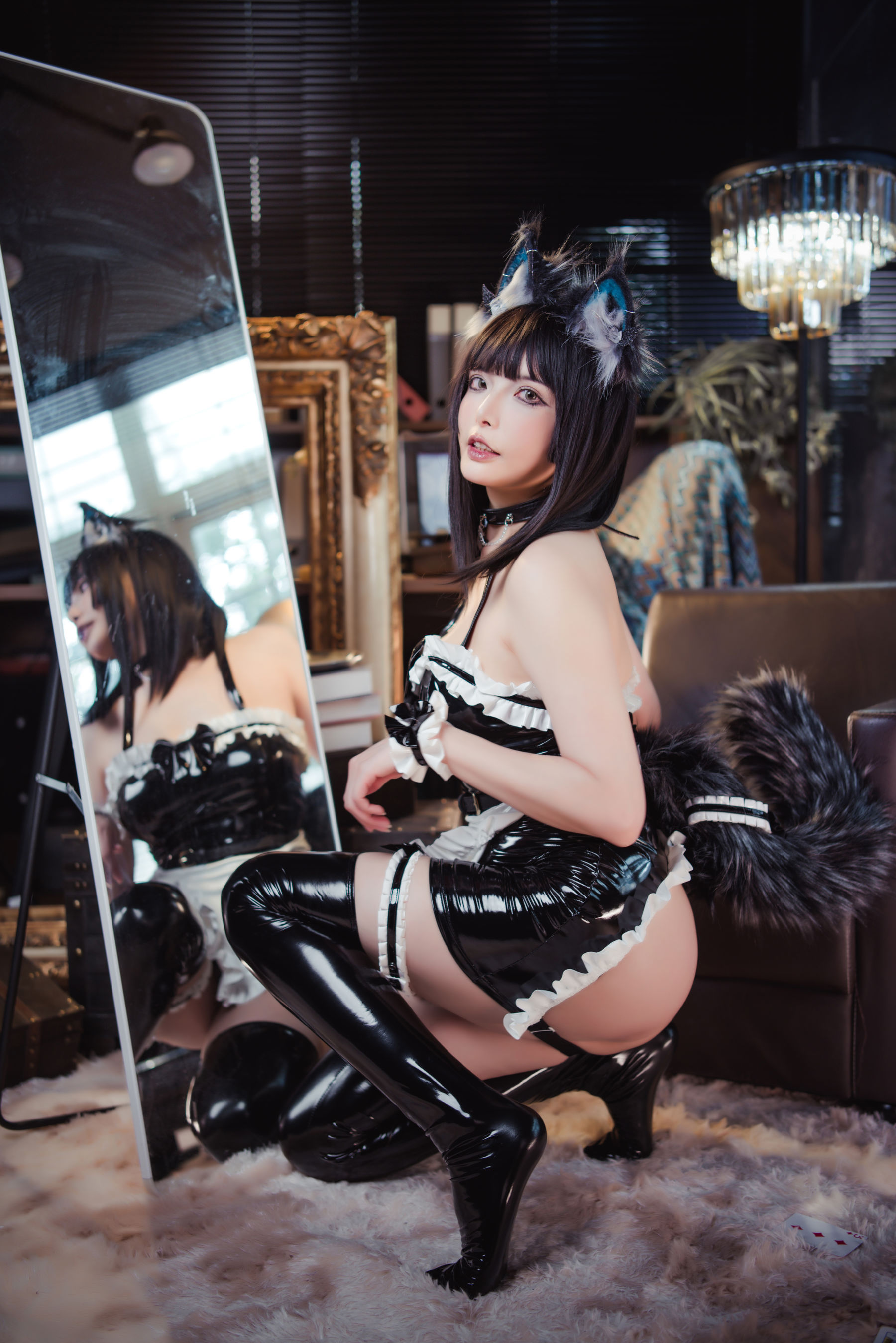 秋和柯基(夏小秋秋秋)  猫女仆 Cosplay-第48张