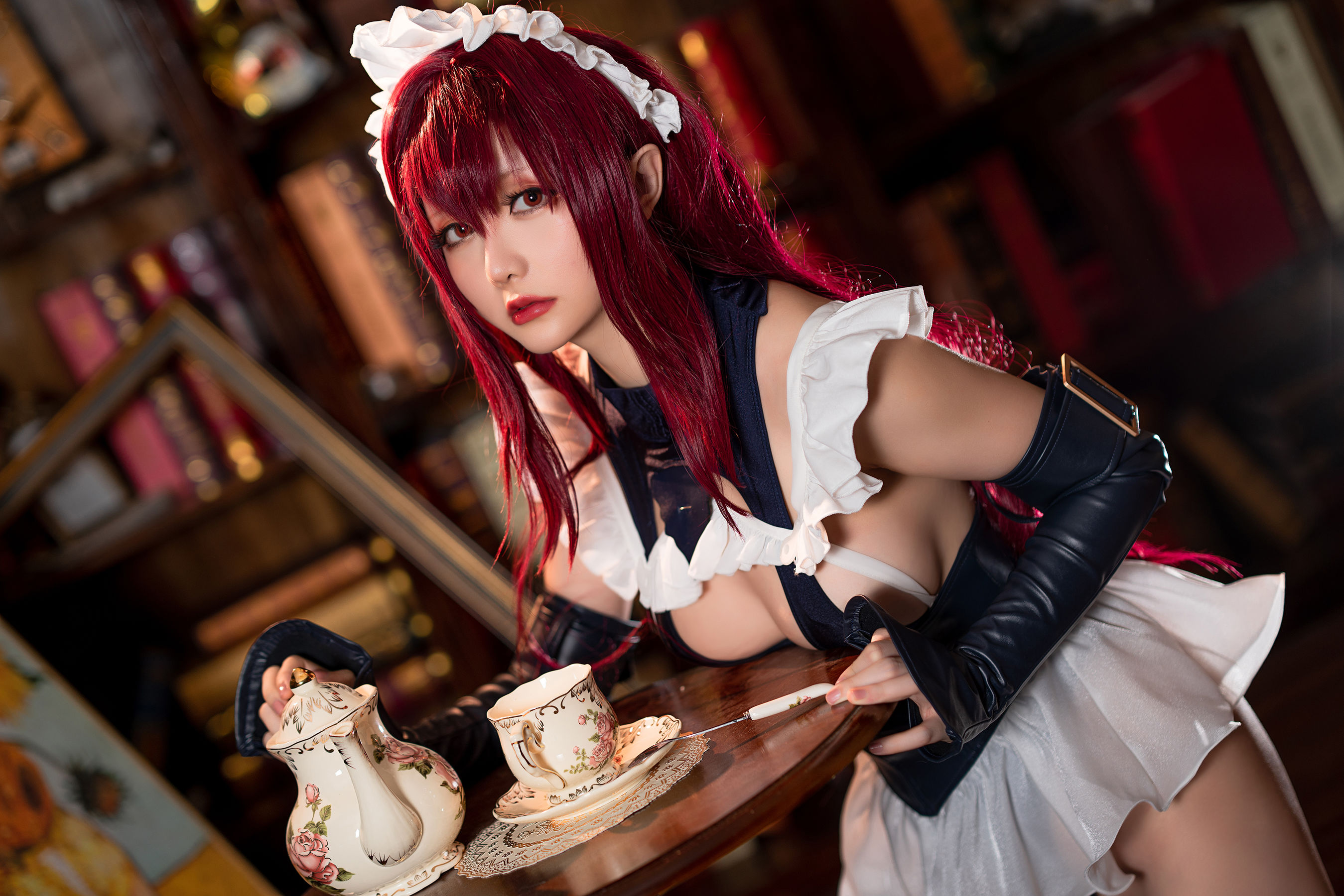 Coser小姐姐星之迟迟 – 情人节 斯卡哈 Cosplay-第39张