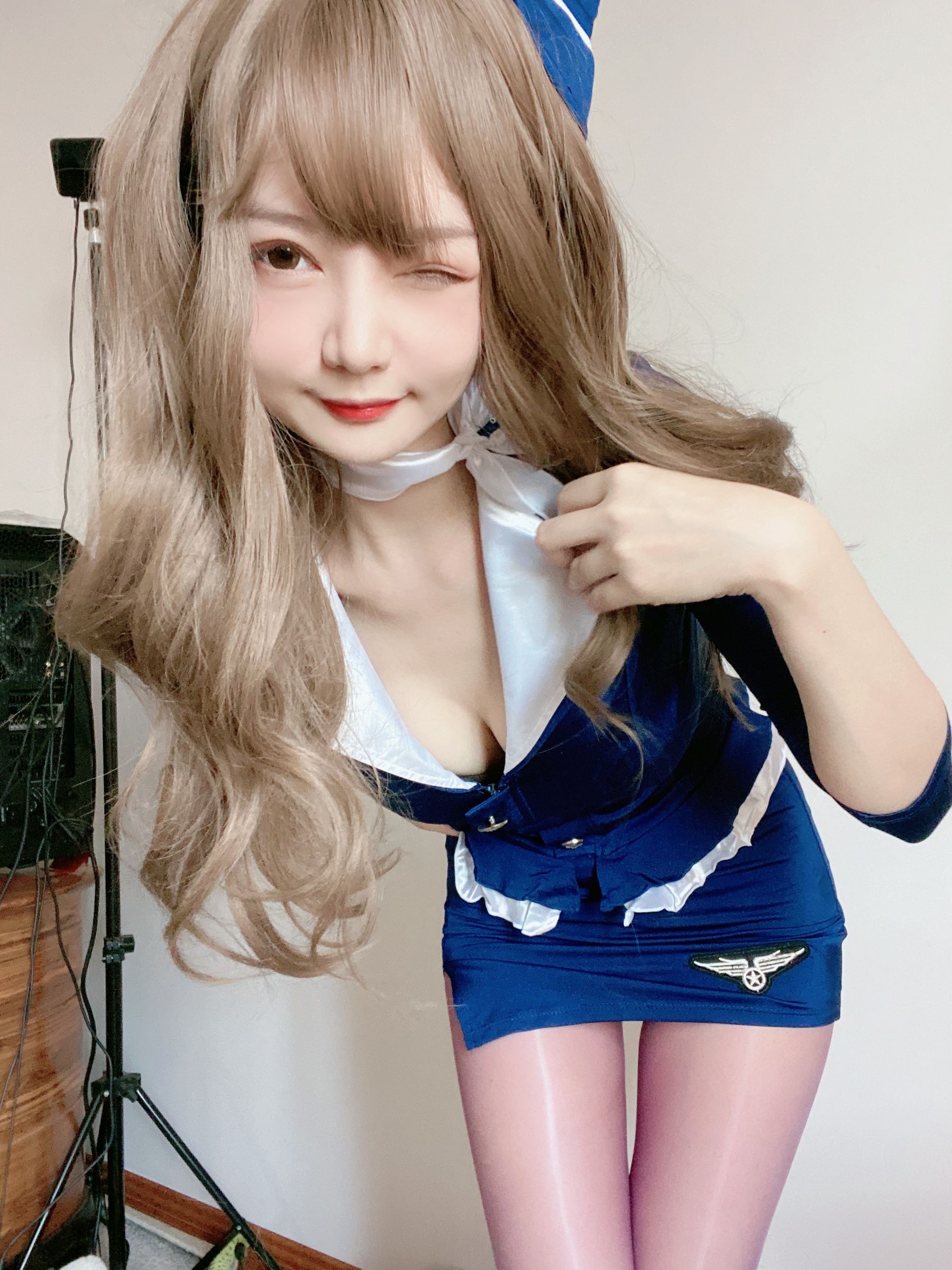 51酱 – 蓝色制服装 Cosplay-第31张
