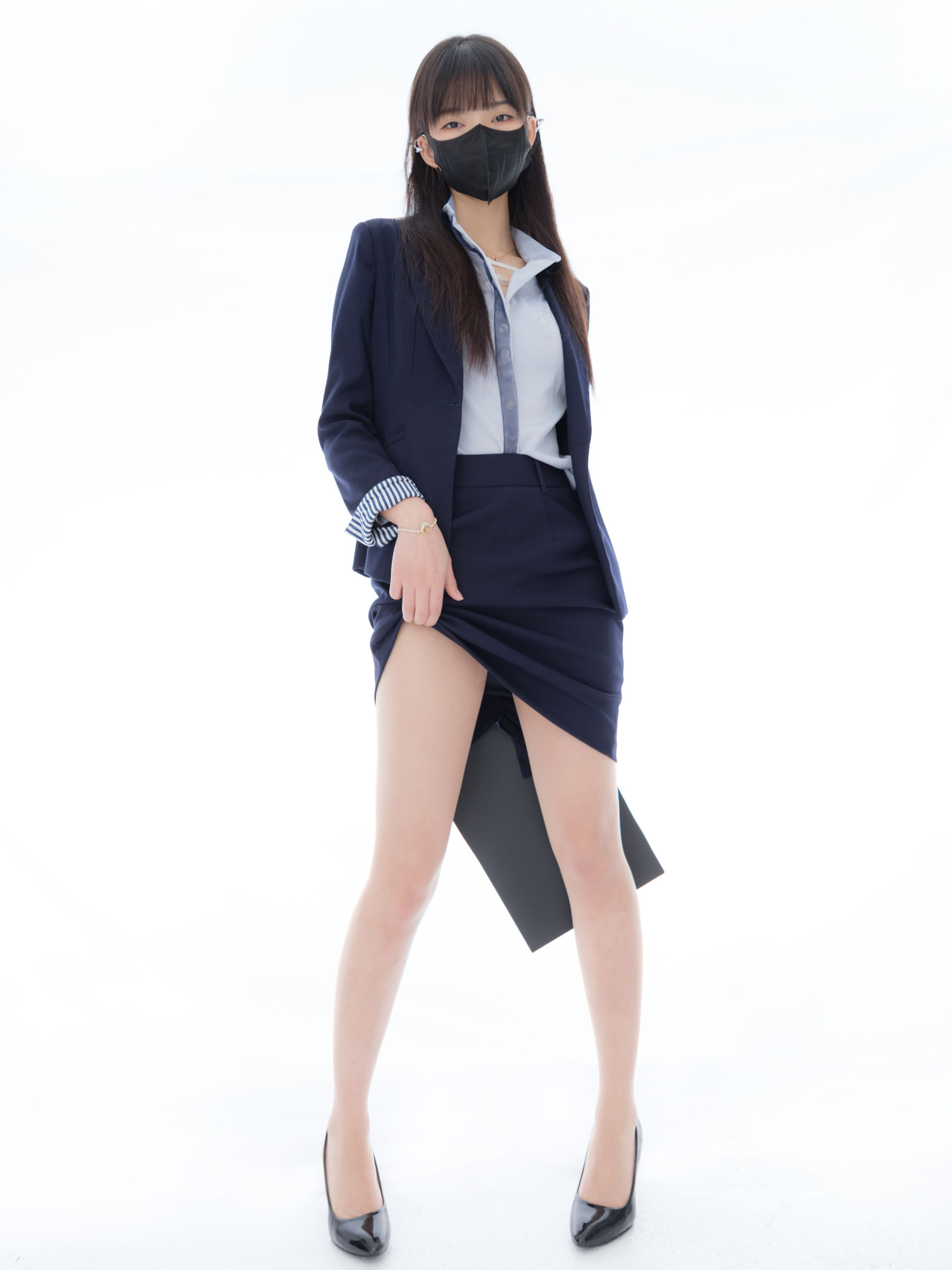 [紧急企划] EX-002 见希w 肉丝OL Cosplay-第44张