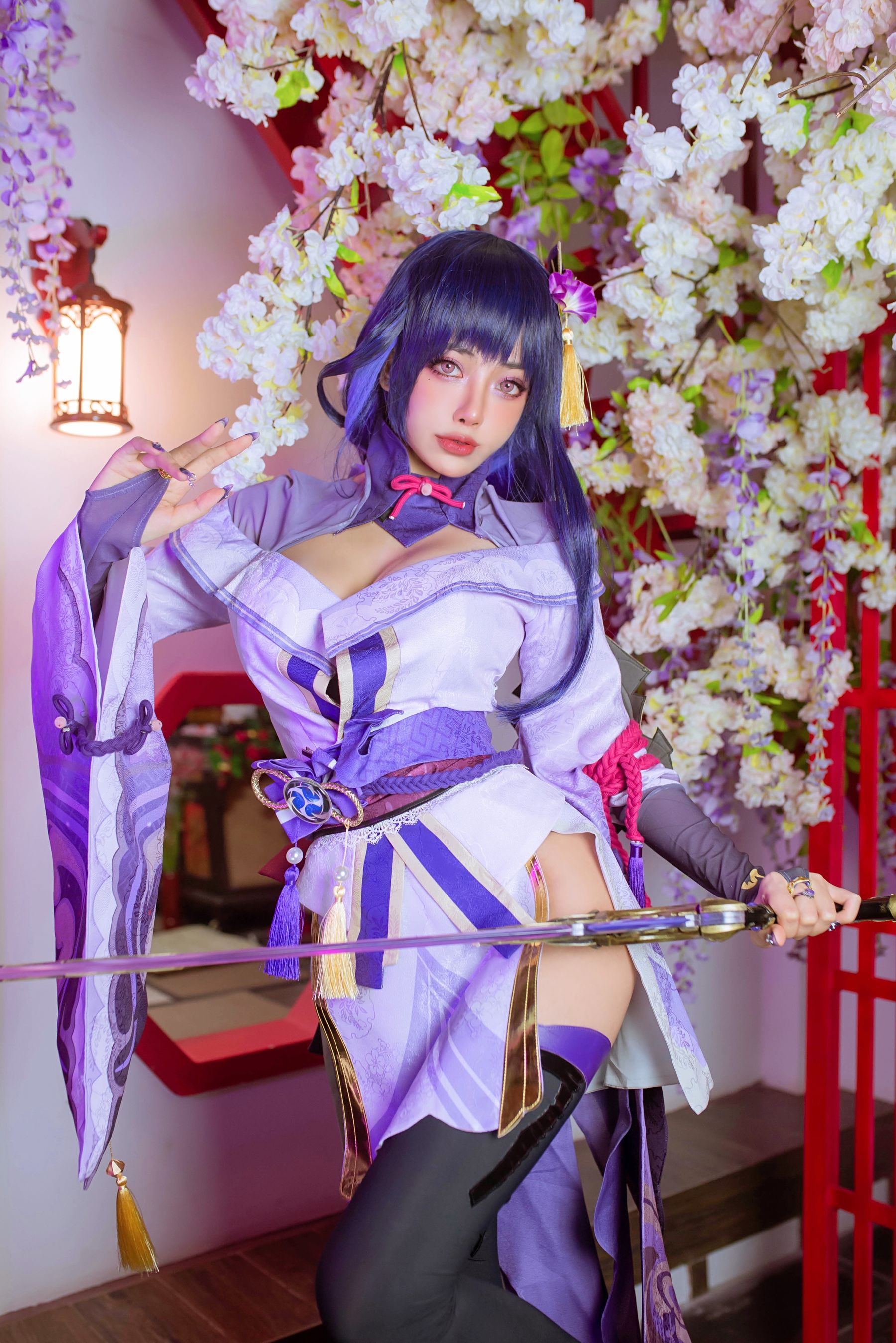 日本性感萝莉Byoru – Raiden Shogun Cosplay-第4张