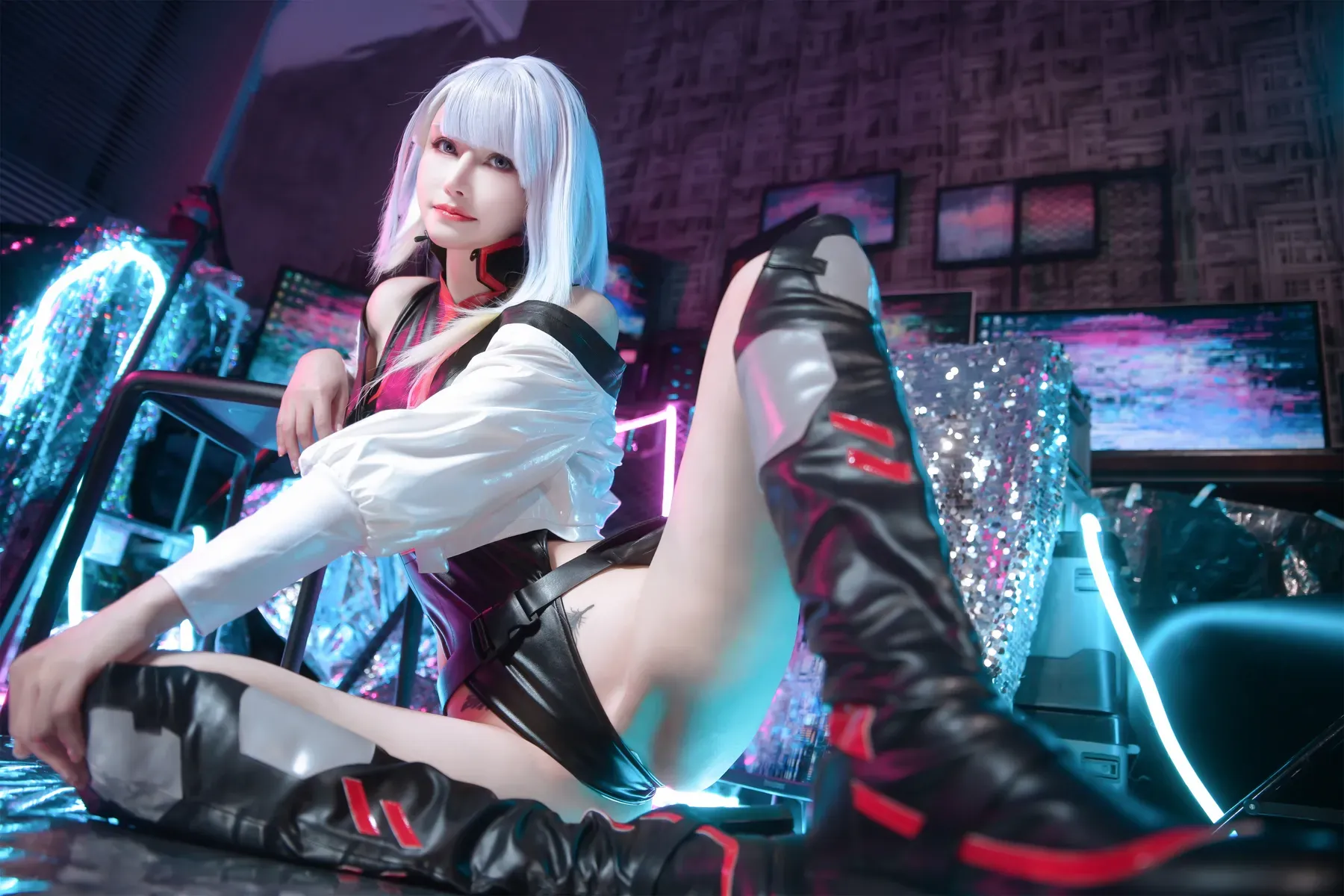 鹿八岁baby – 赛博朋克：边缘行者 露西 Cosplay-第2张