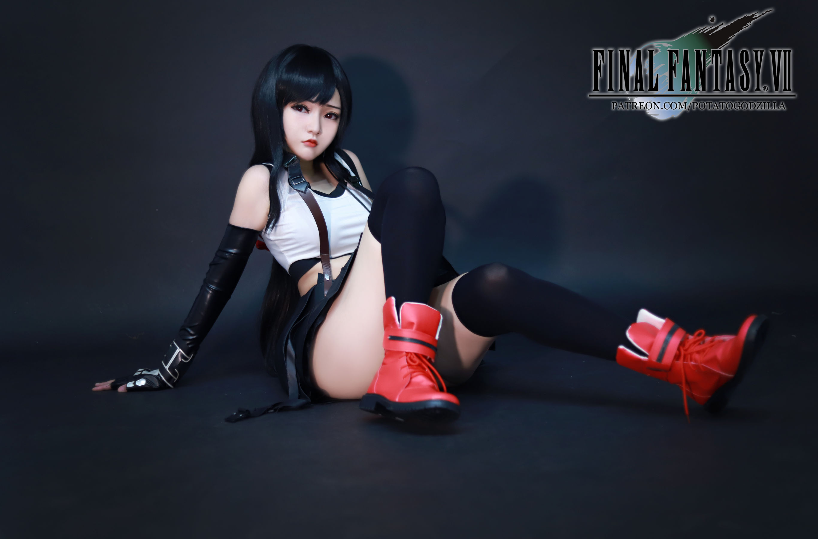 Coser小姐姐Potato Godzilla – Tifa Cosplay-第6张