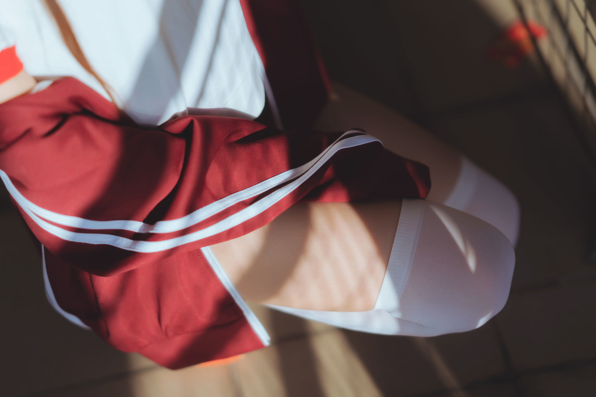 [萝莉COS] 桜桃喵 – 红色体操服 Cosplay-第43张