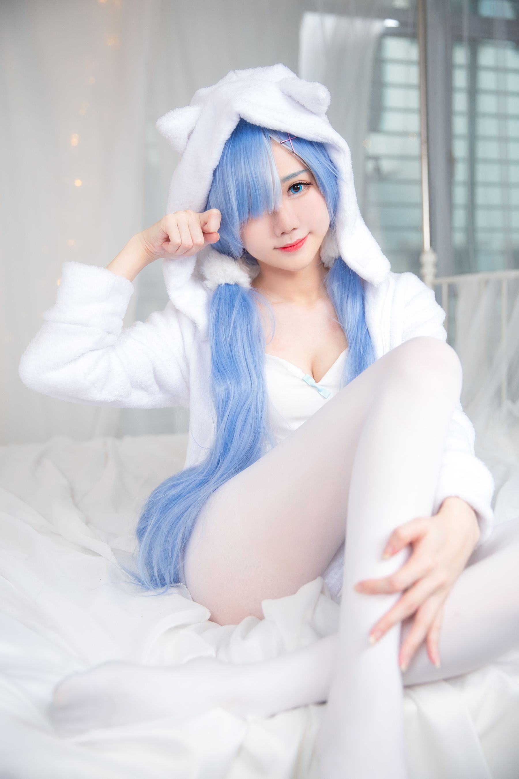 Sally Dorasnow – Rem White Kitty Cosplay-第9张