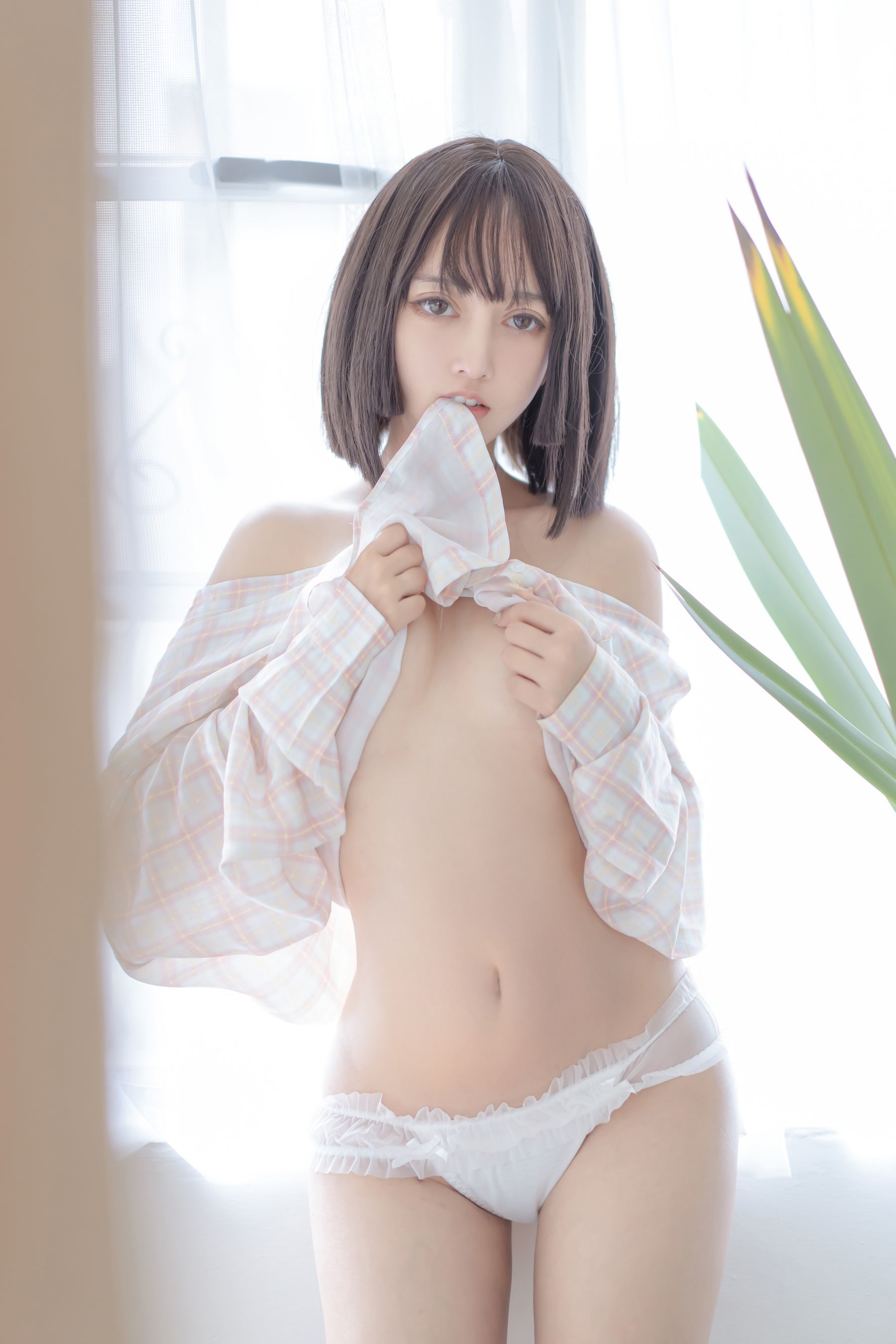 斗鱼米线线sama写真 背带裤 Cosplay-第3张