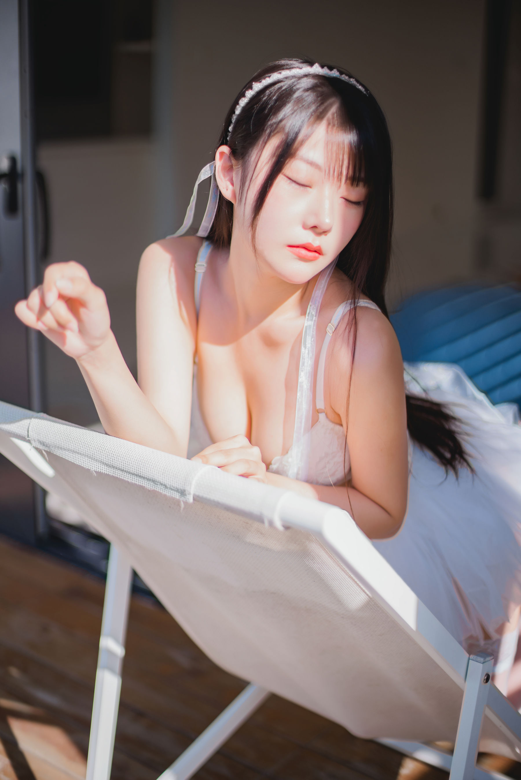 香草喵露露 – 杨枝甘露 白色纱裙 Cosplay-第32张