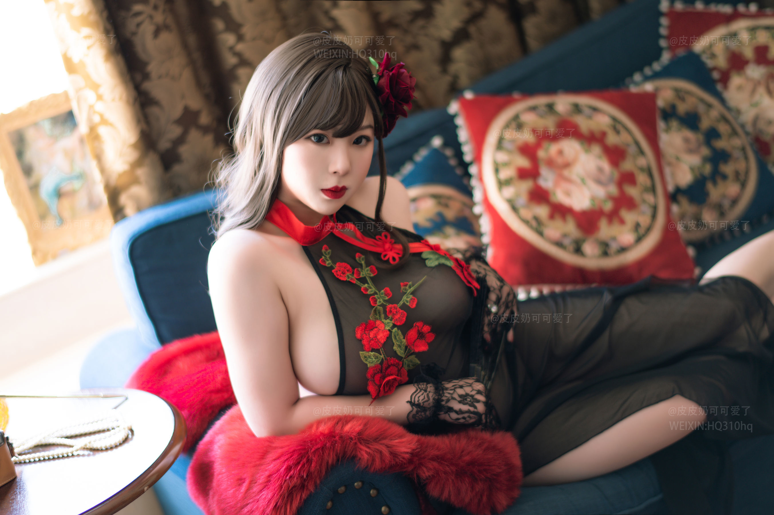 皮皮奶可可爱了啦 玫瑰 Cosplay-第24张