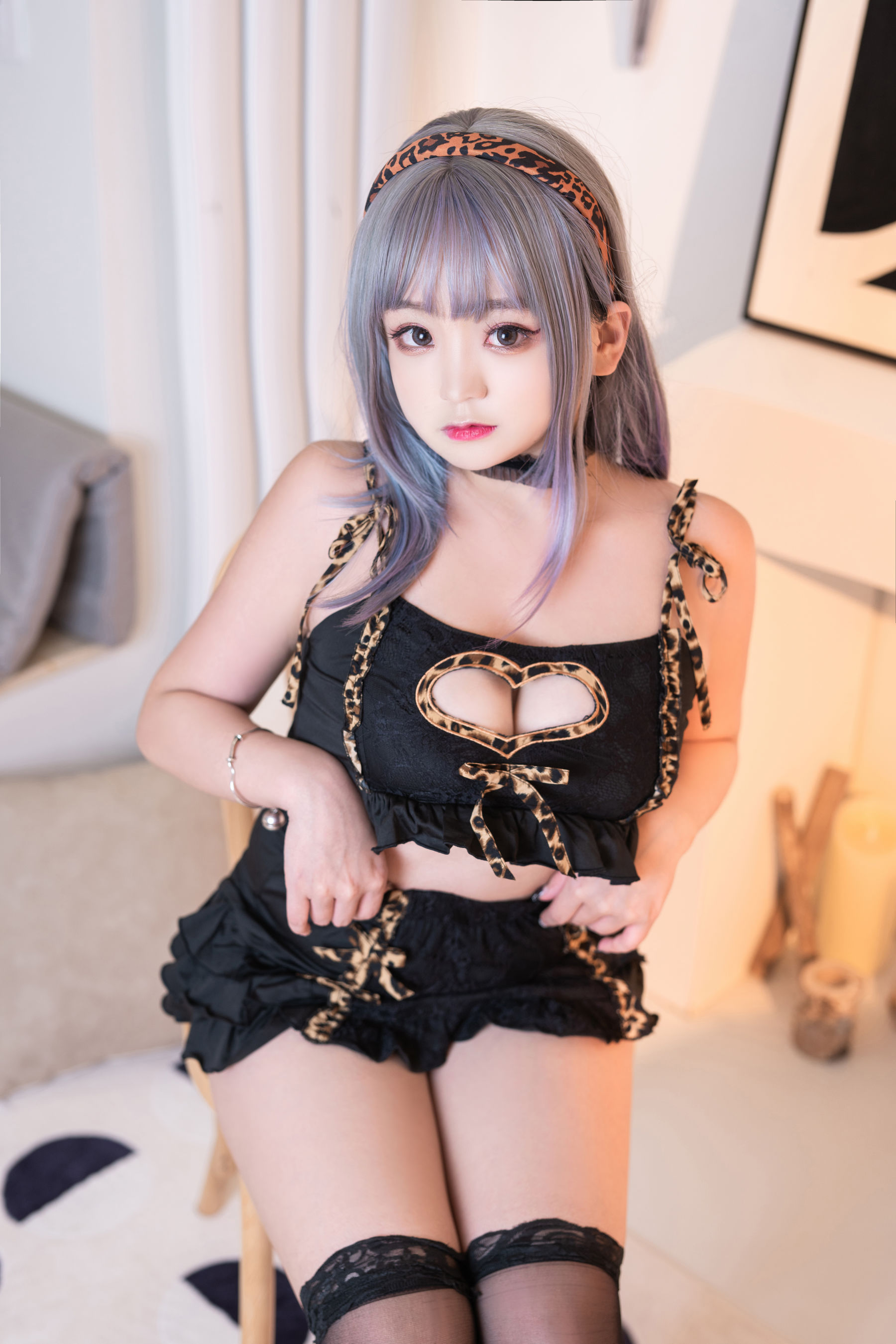动漫博主恩田直幸 – 连体小豹纹 Cosplay-第32张