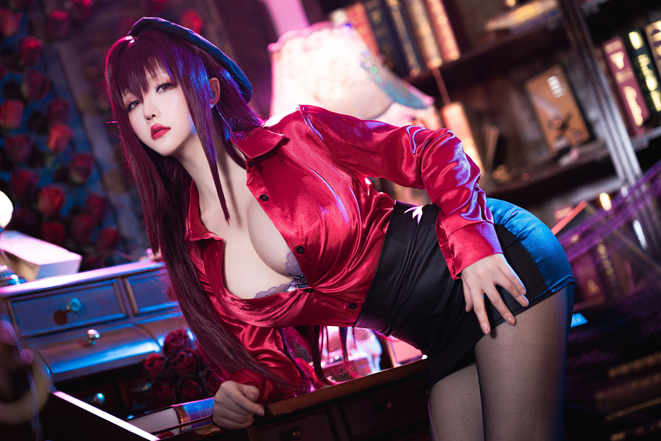 Coser小姐姐星之迟迟 – 斯卡哈-真红教枪 Cosplay-第46张