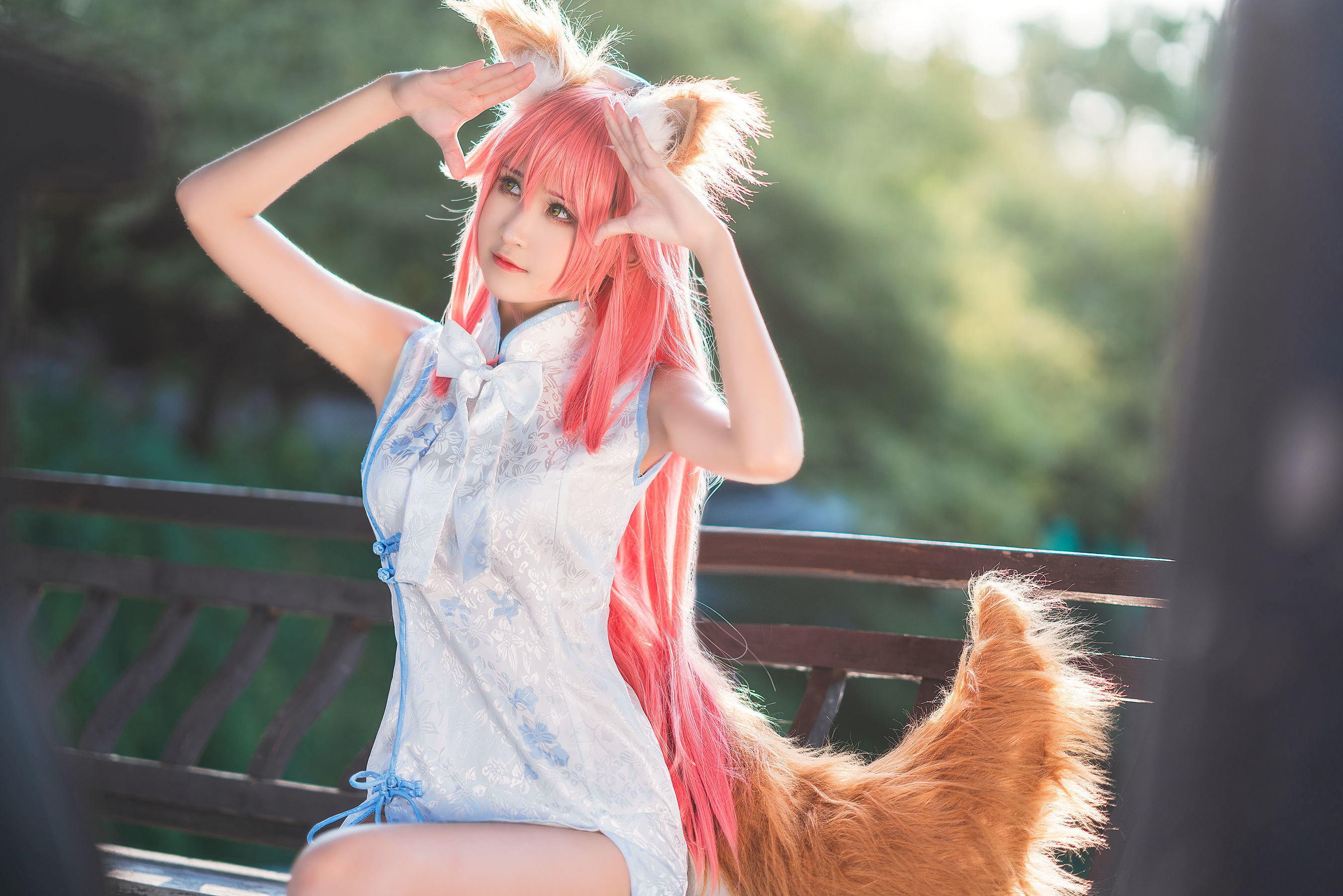 微博妹子三度_69 旗袍玉藻前 Cosplay-第7张