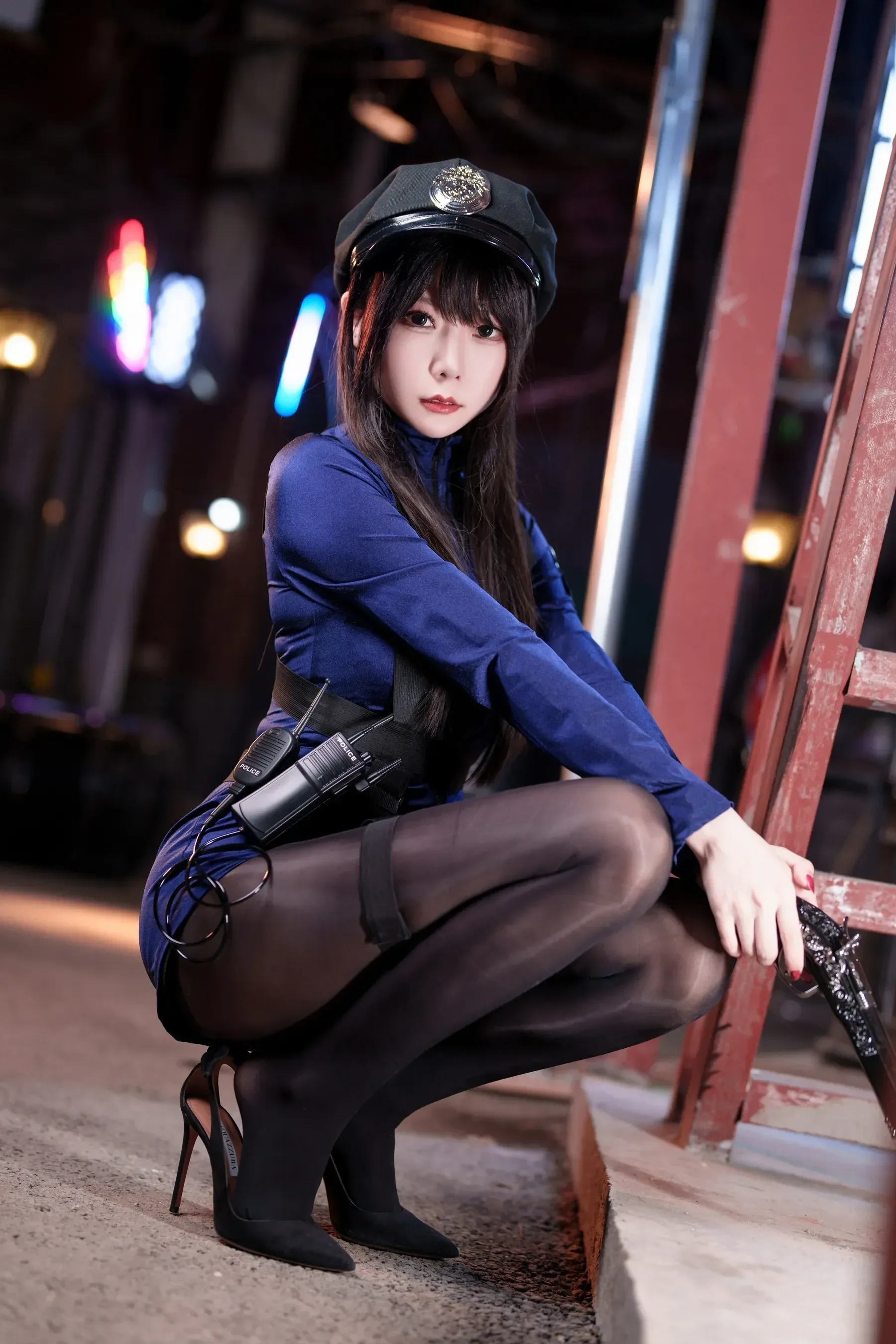 香草喵露露 – 舰长 女警 Cosplay-第40张