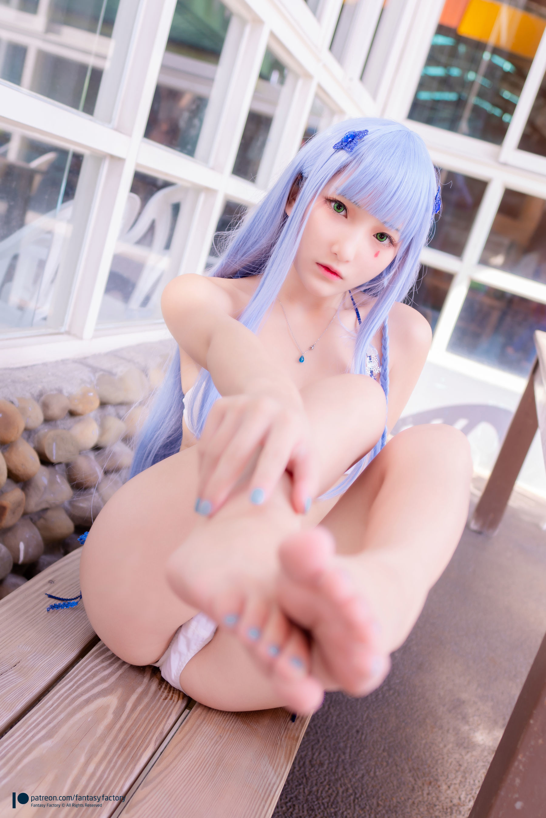 [Fantasy Factory] 小丁Cosplay – 魔女 浴池 黑丝 Cosplay-第39张