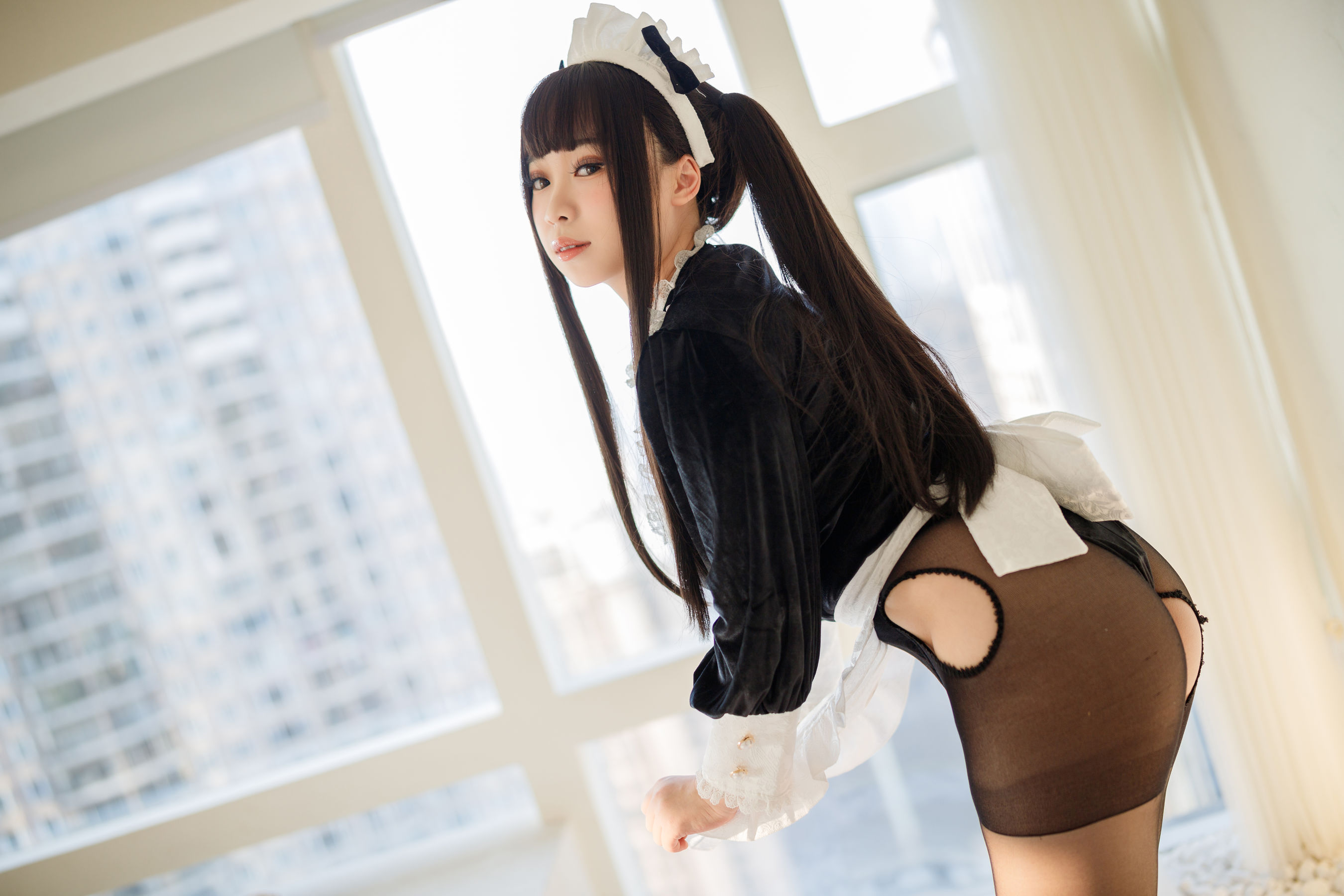 胡桃猫Kurumineko – 更衣女仆 Cosplay-第33张