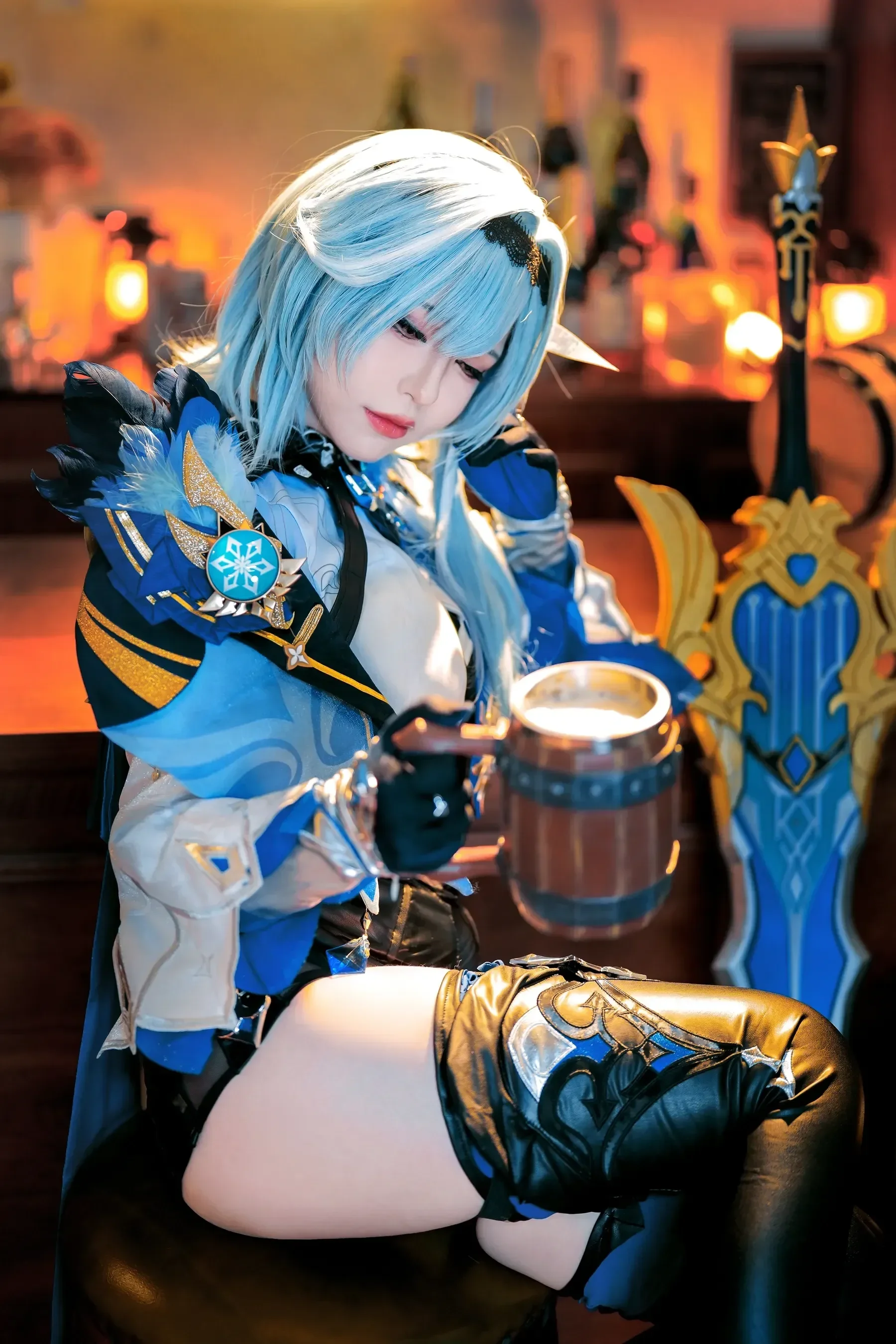 半半子 – 原神优菈 Cosplay-第2张