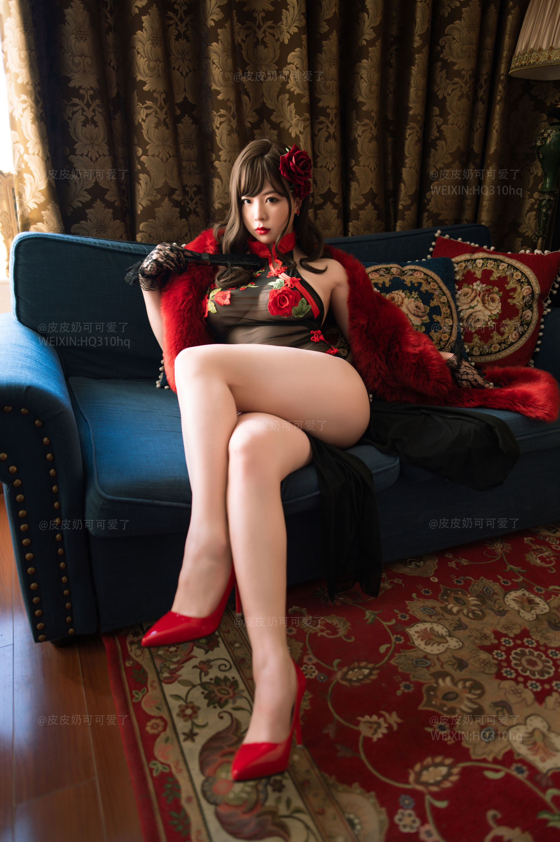 皮皮奶可可爱了啦 玫瑰 Cosplay-第3张