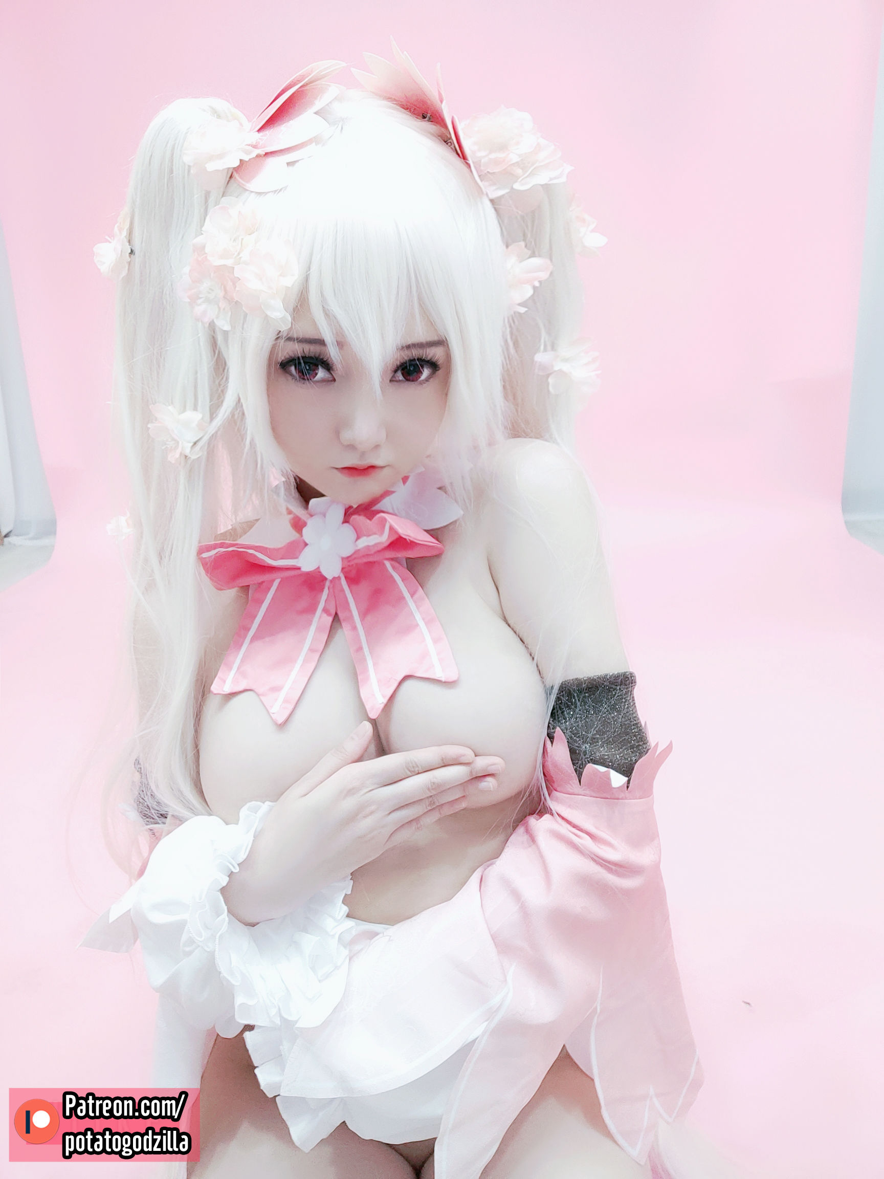 Coser小姐姐Potato Godzilla – Sakura Miku Cosplay-第10张