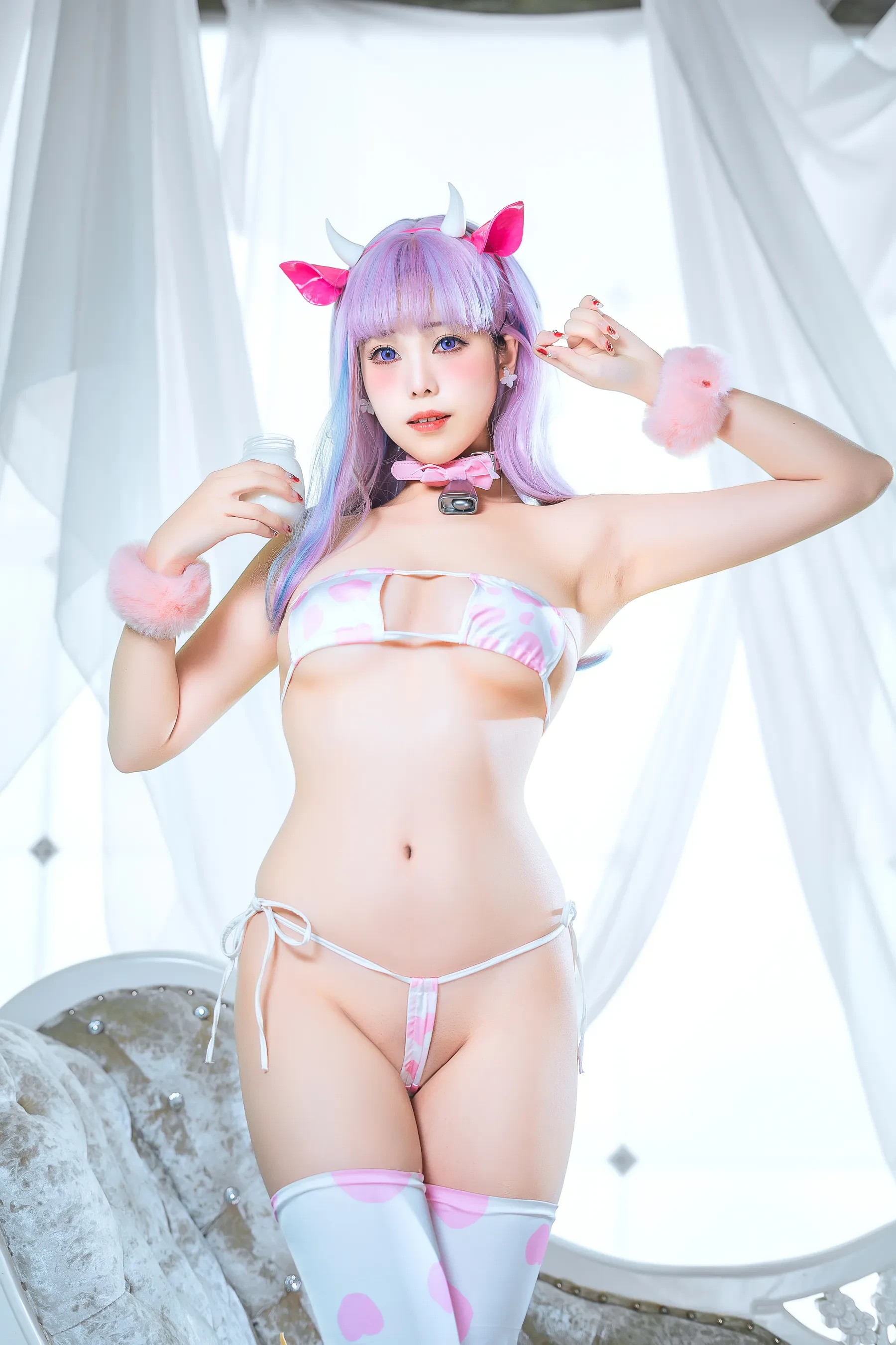 蜜汁猫裘 – 普利茅斯 奶牛装ver Cosplay-第72张