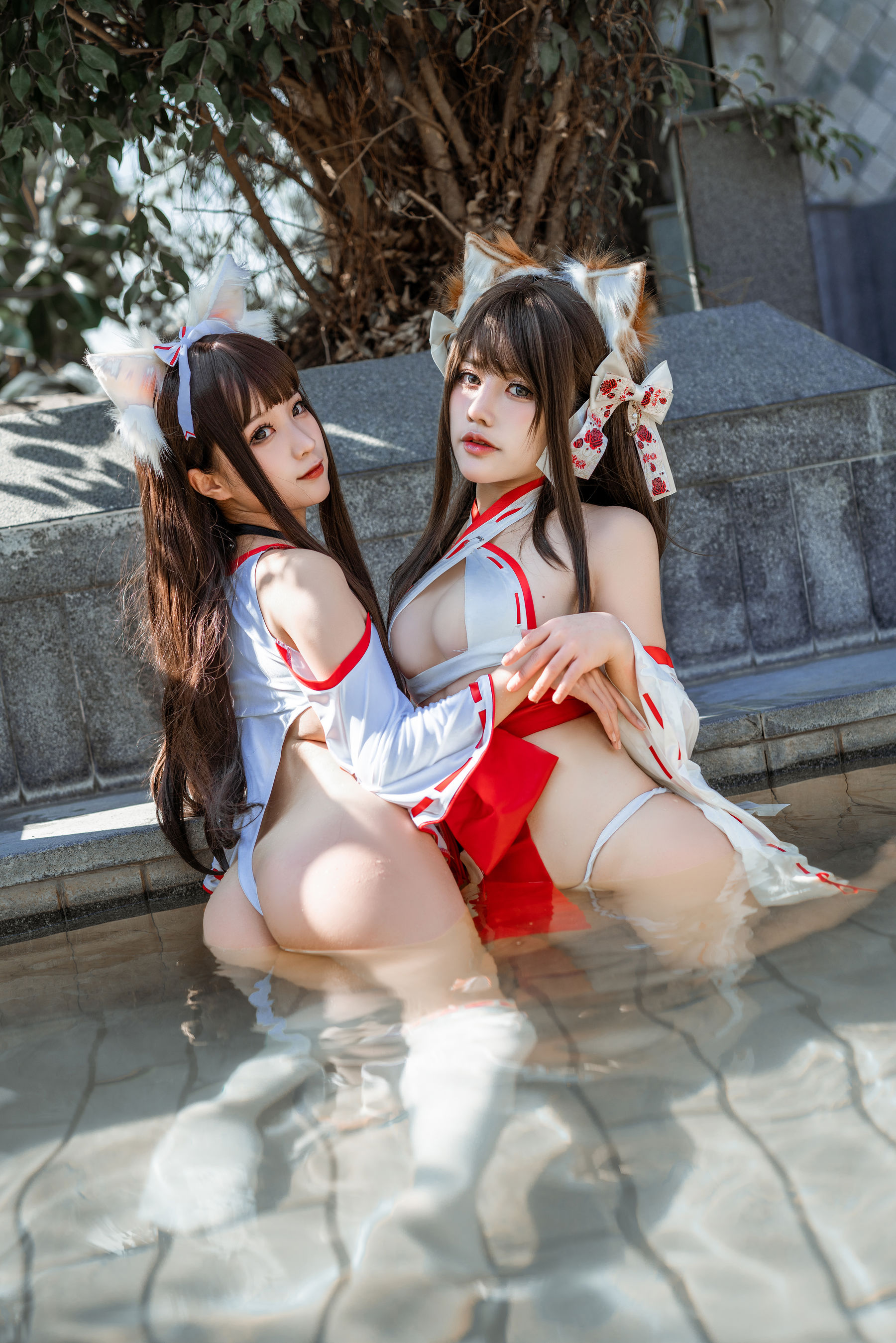 动漫博主蠢沫沫一笑芳香沁 – 双人狐 Cosplay-第12张