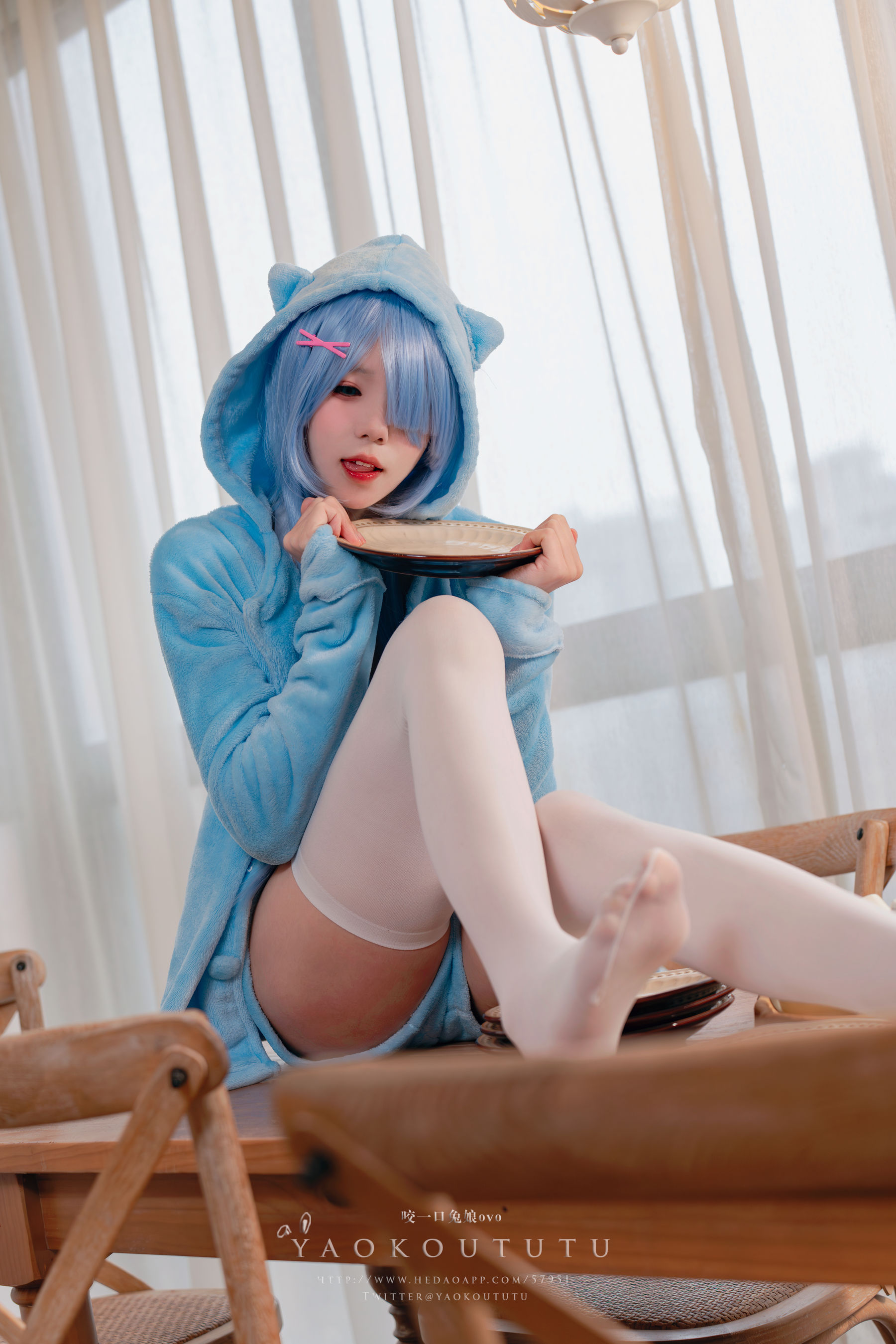 咬一口兔娘 – 蕾姆喵喵 Cosplay-第5张