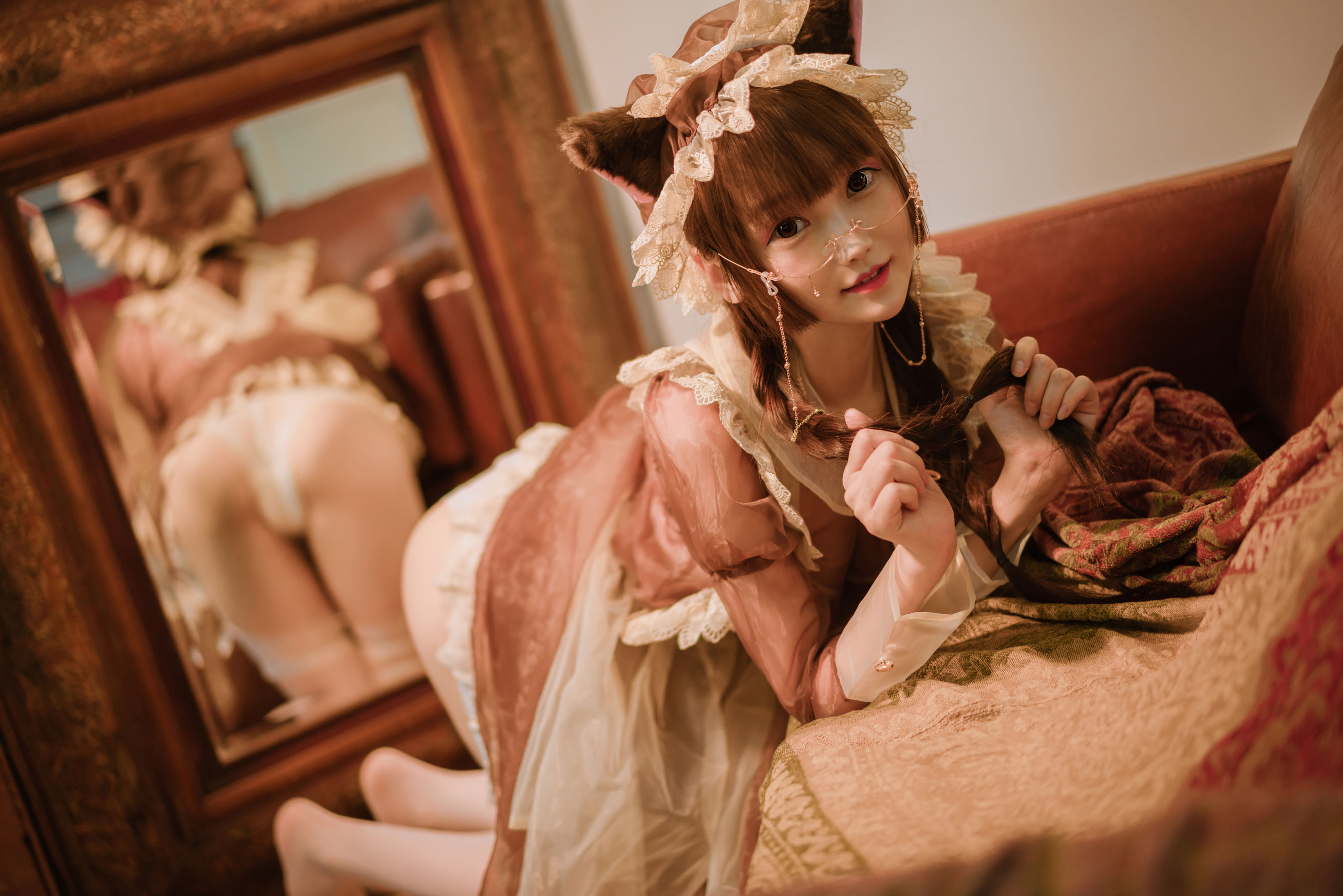 COS少女星野咪兔 透明女仆 Cosplay-第33张