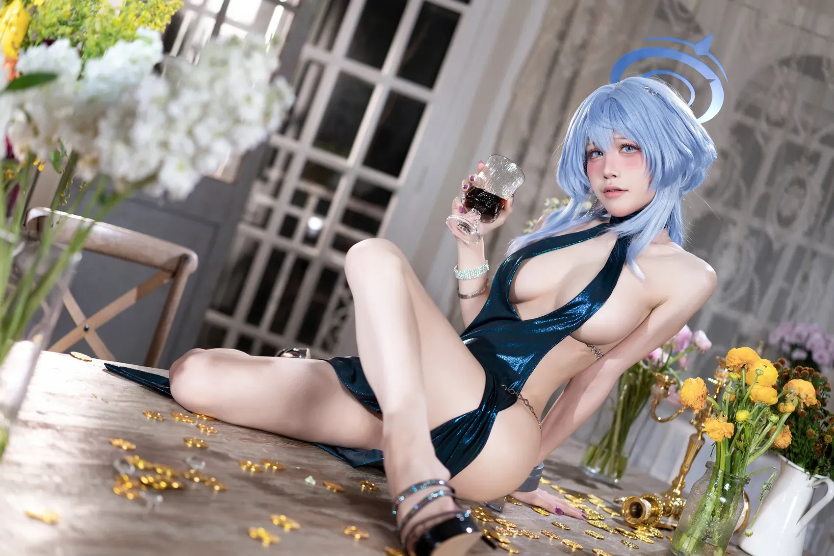 水淼aqua – 碧蓝档案 天雨亚子礼服 Cosplay-第56张