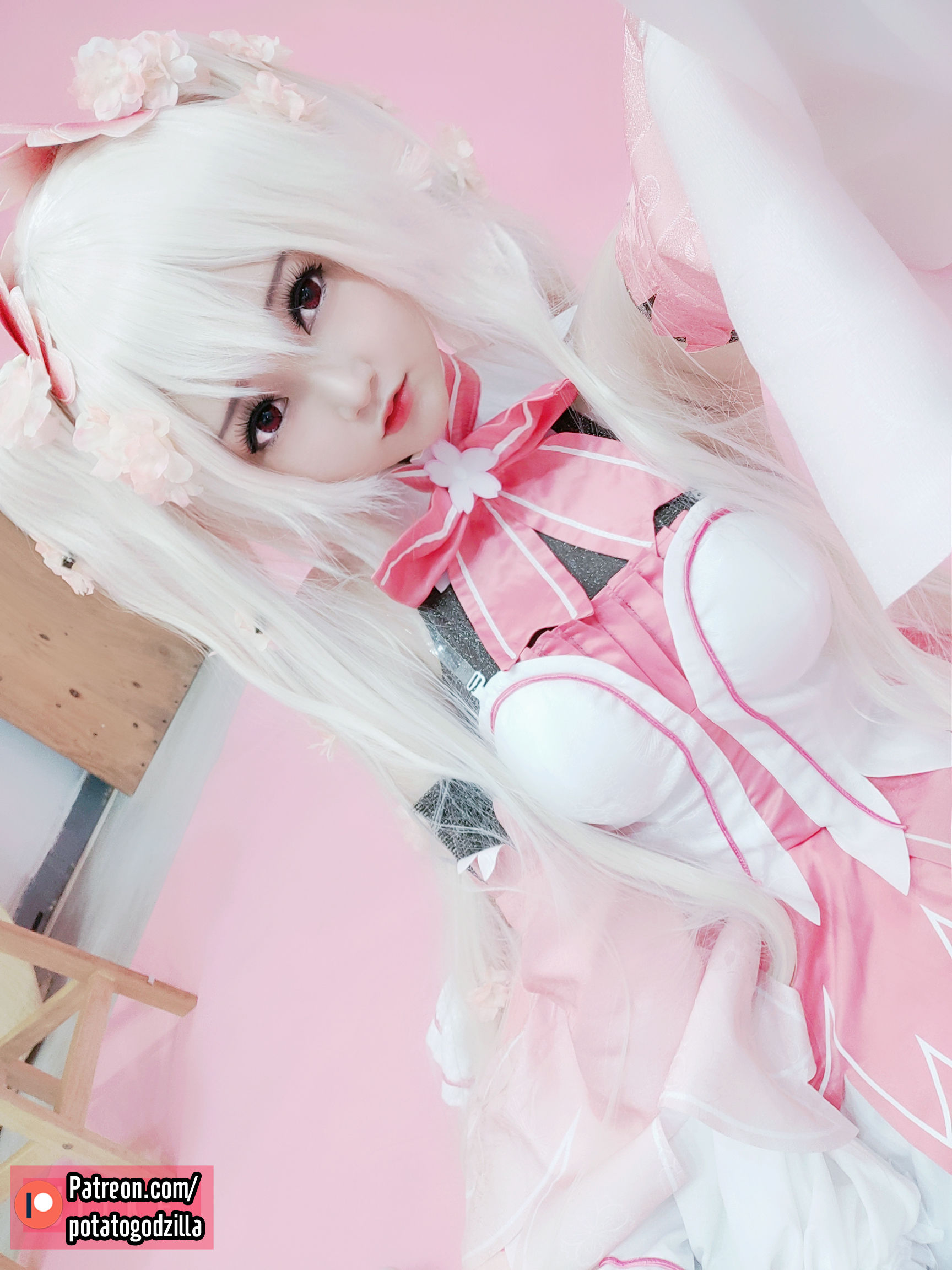 Coser小姐姐Potato Godzilla – Sakura Miku Cosplay-第30张
