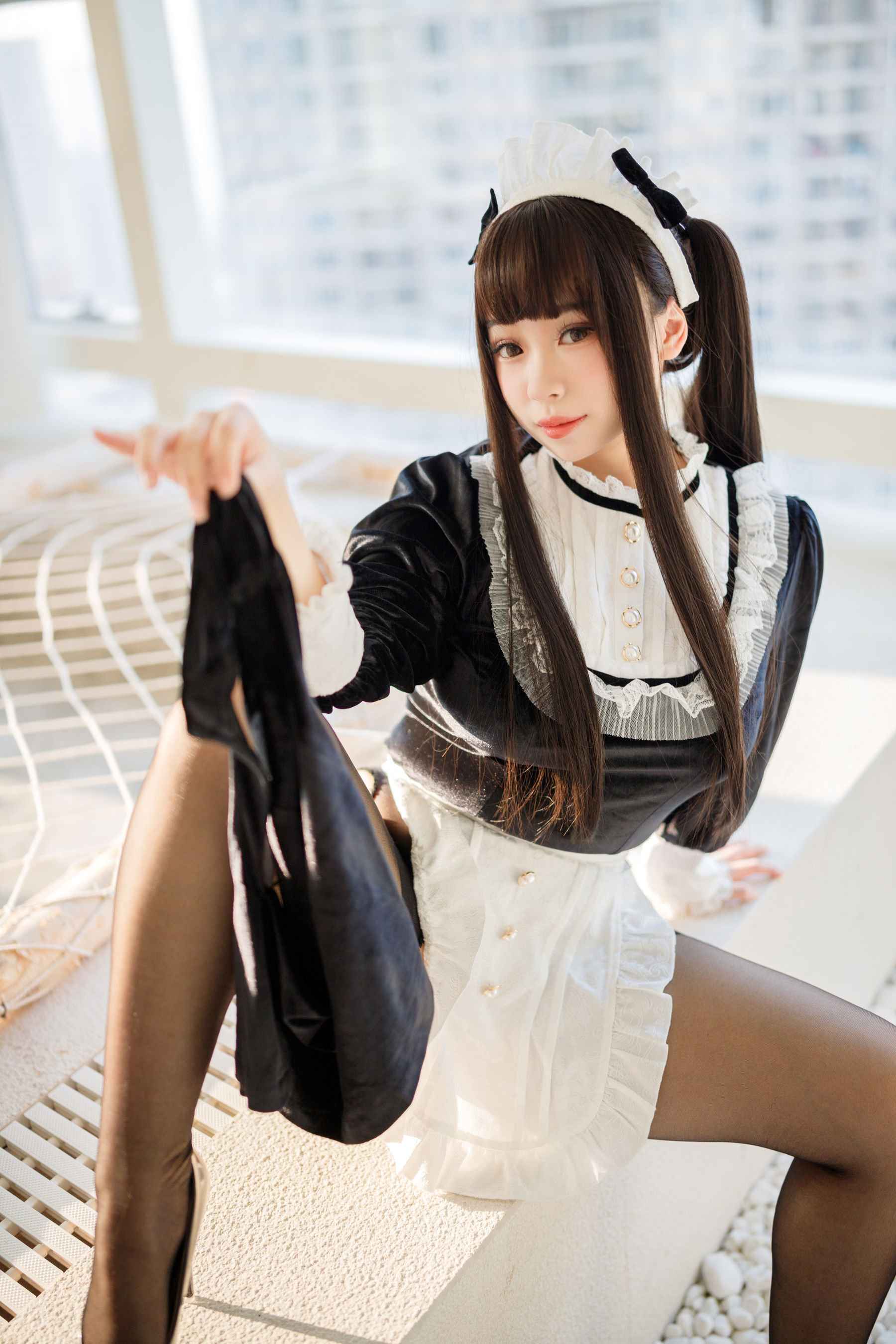 胡桃猫Kurumineko – 更衣女仆 Cosplay-第7张