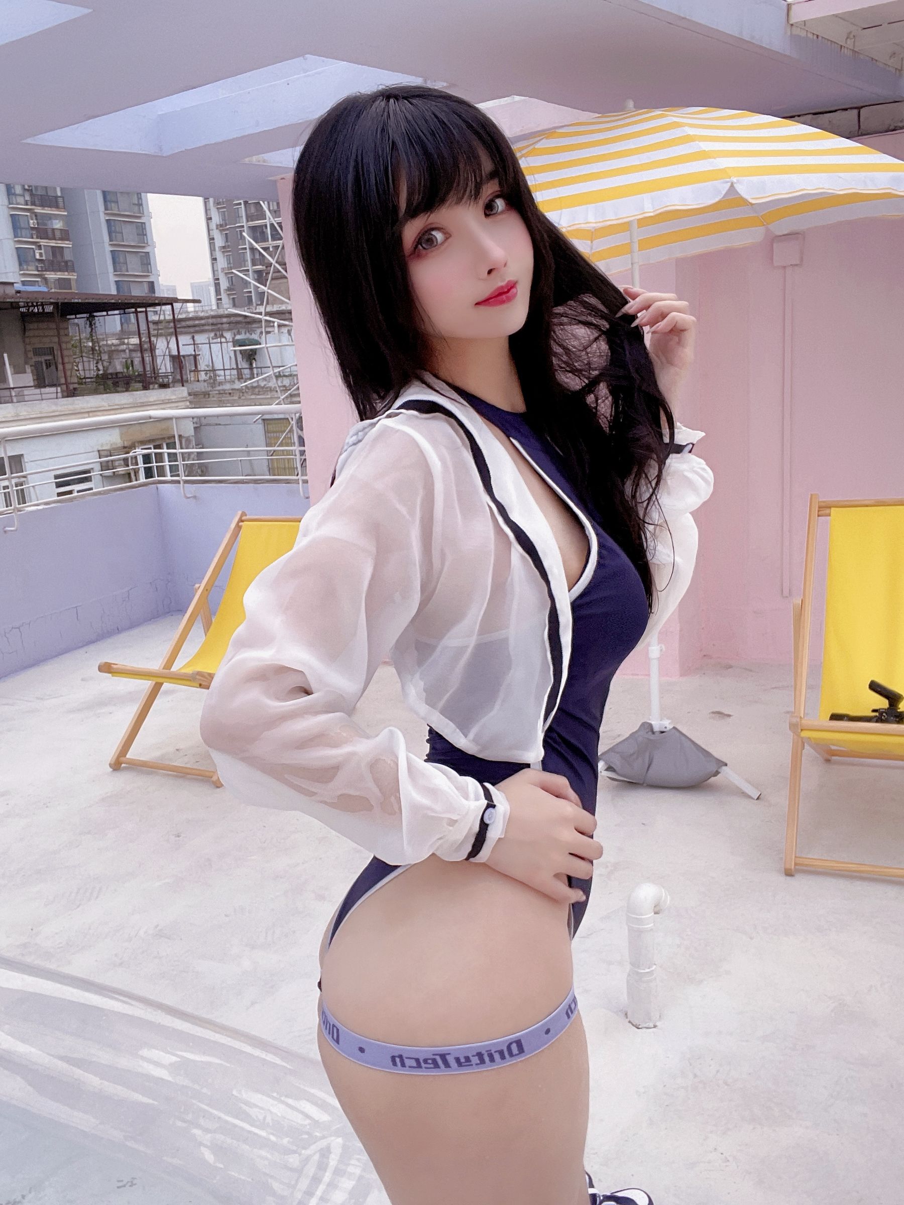 COS福利rioko凉凉子 – 天台竞泳 Cosplay-第7张