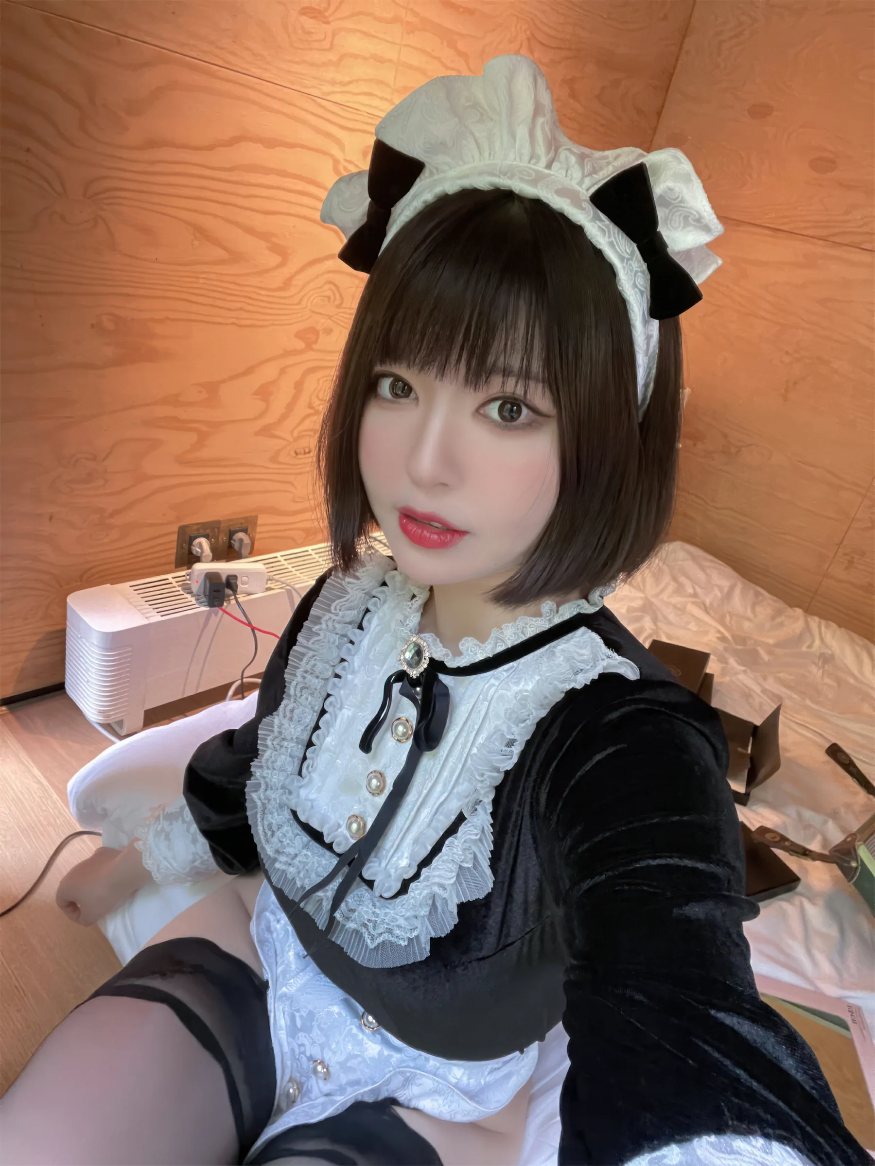半半子面饼仙儿 – メイド姉妹 Cosplay-第44张