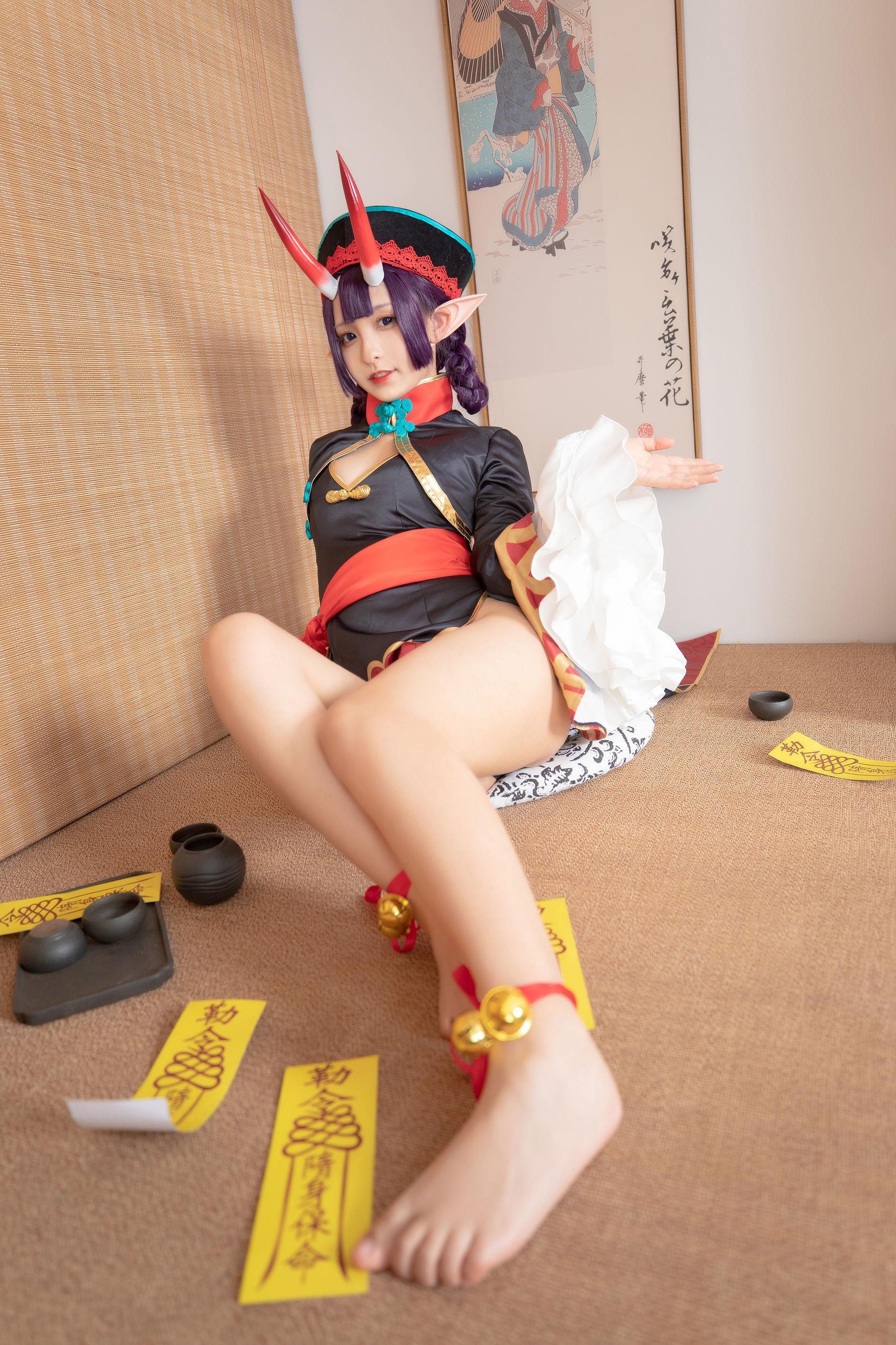 萝莉神楽板真冬之果実の酒気-酒吞cos Cosplay-第2张