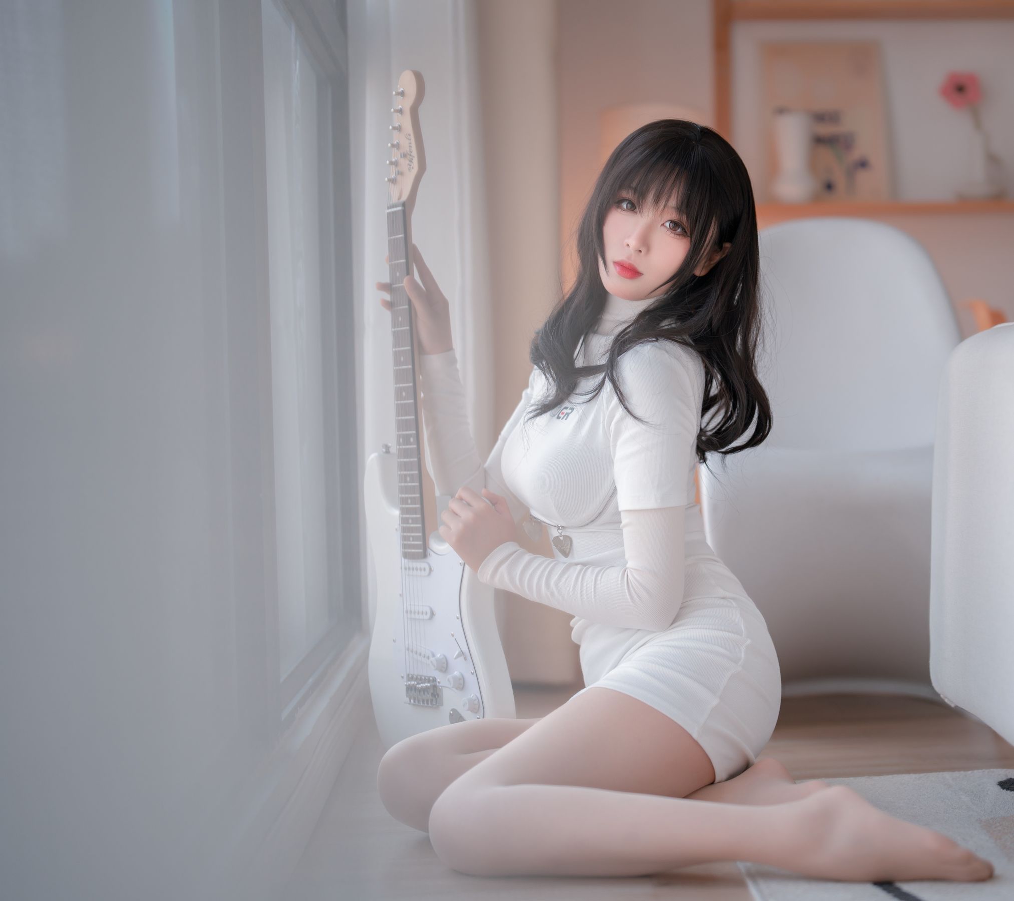 轩萧学姐 – 吉他妹妹 肉丝套 Cosplay-第16张