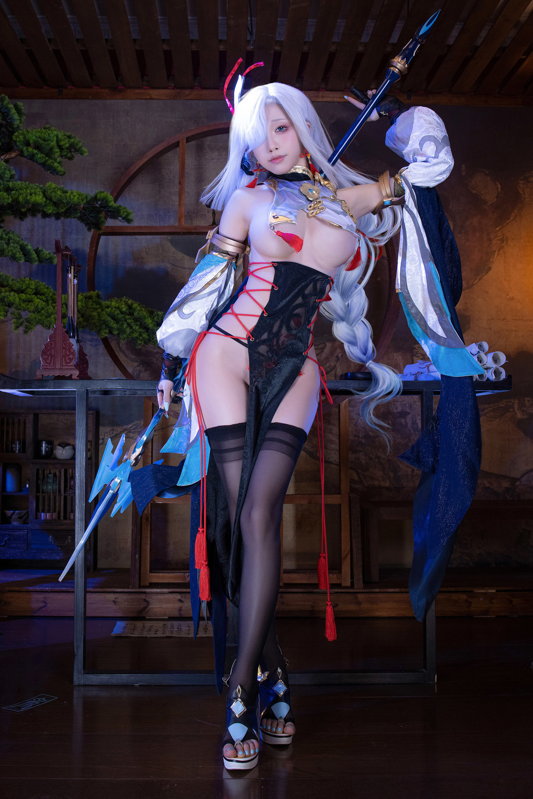 动漫博主水淼aqua – 原神 申鹤旗袍 Cosplay-第87张