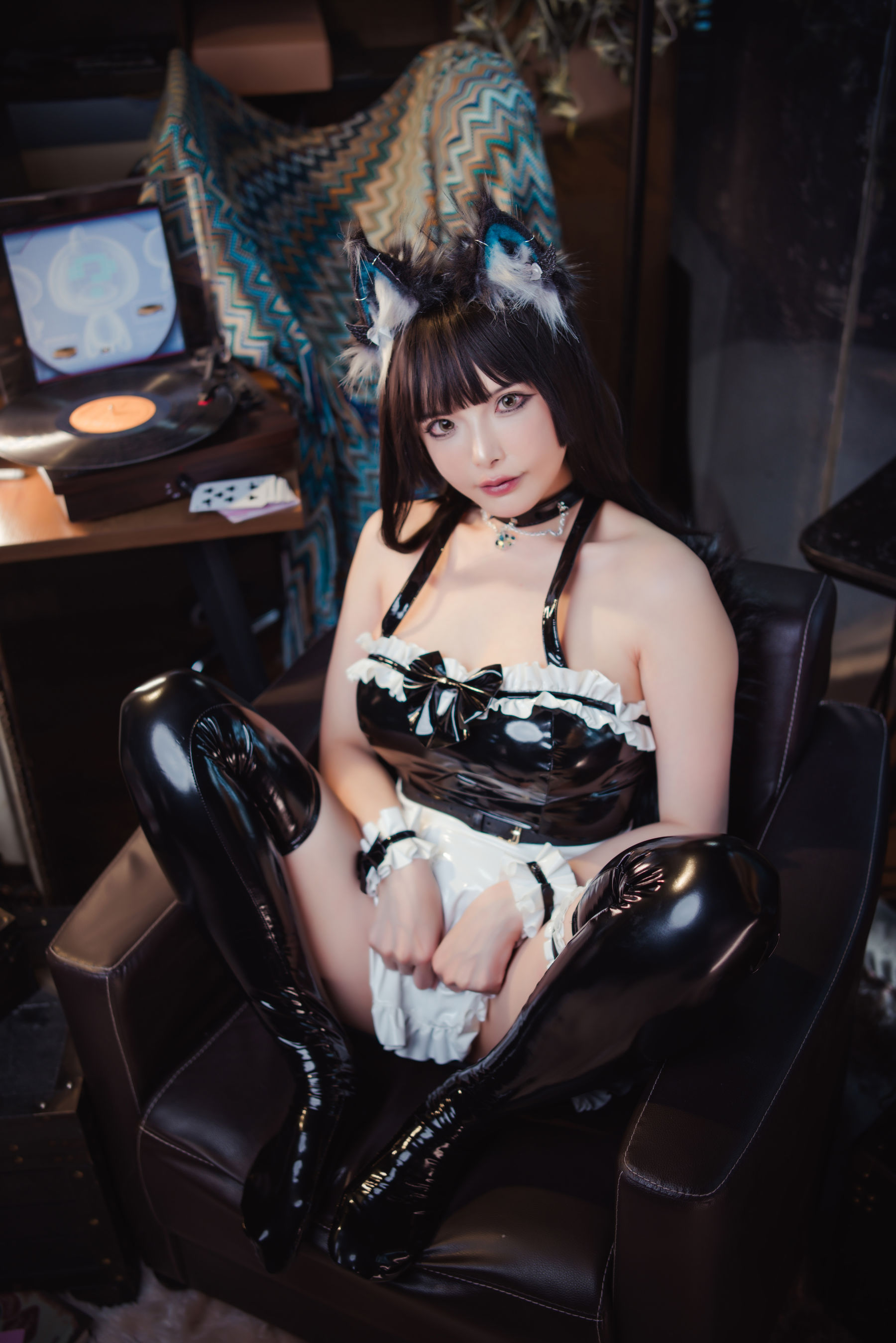 秋和柯基(夏小秋秋秋)  猫女仆 Cosplay-第14张