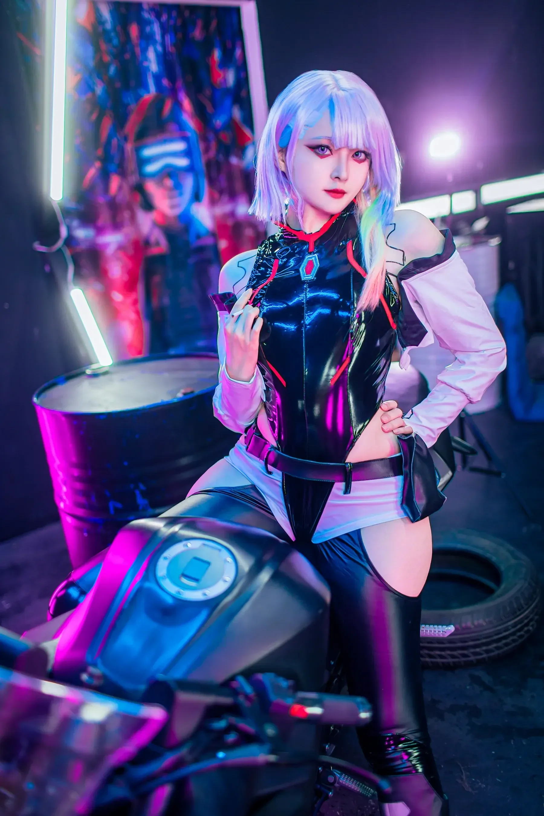 Natsuko夏夏子 – 赛博朋克边缘行者Lucy Cosplay-第60张