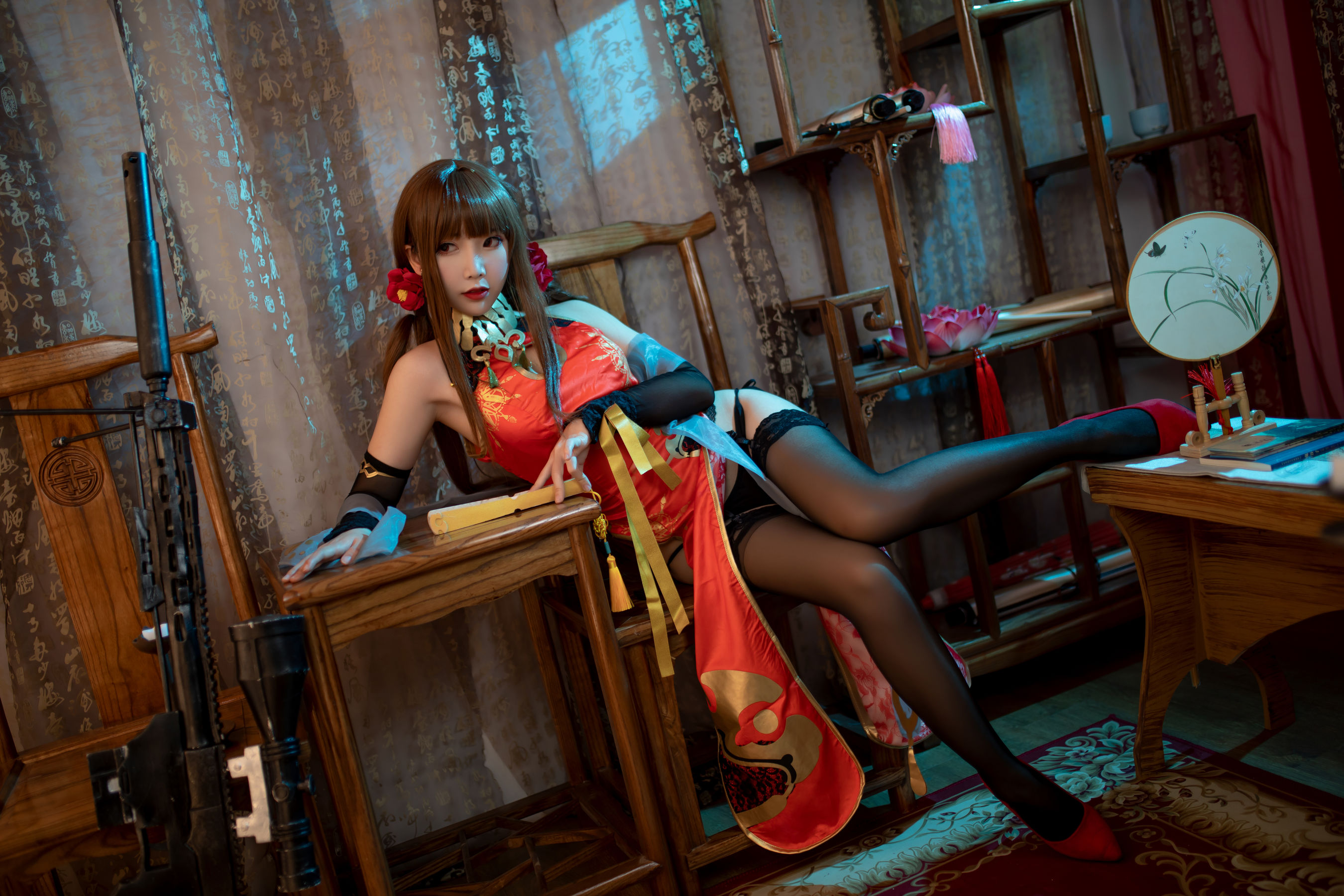 可爱人气Coser面饼仙儿 – DSR50 红牡丹 Cosplay-第17张