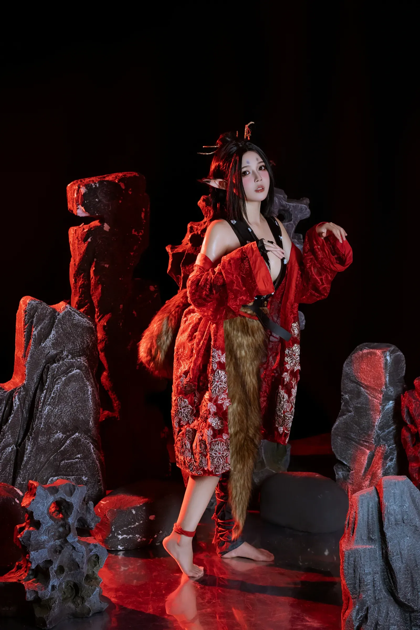 七月喵子 – 黑神话萍萍 Cosplay-第4张