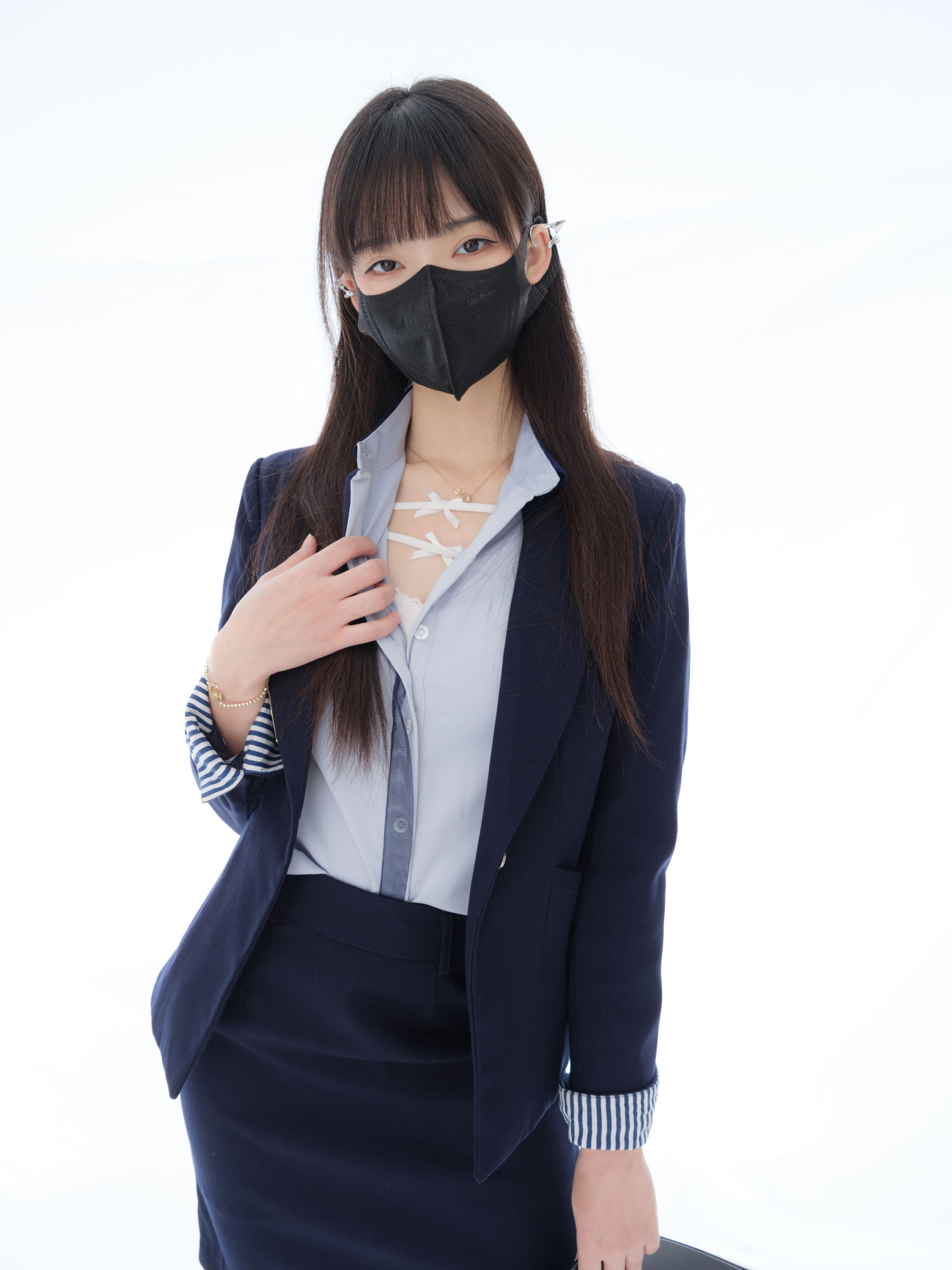 [紧急企划] EX-002 见希w 肉丝OL Cosplay-第43张