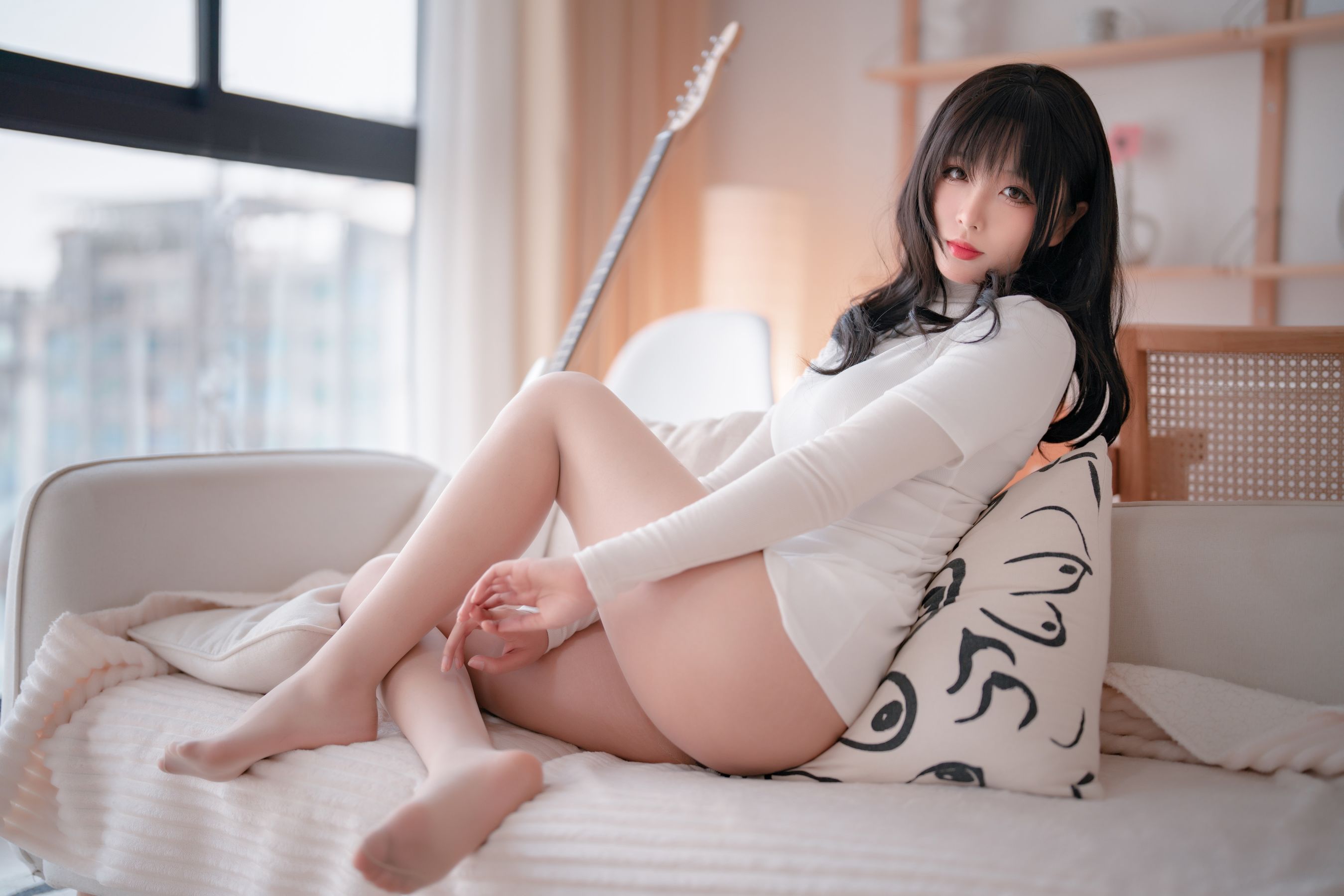 轩萧学姐 – 吉他妹妹 肉丝套 Cosplay-第41张