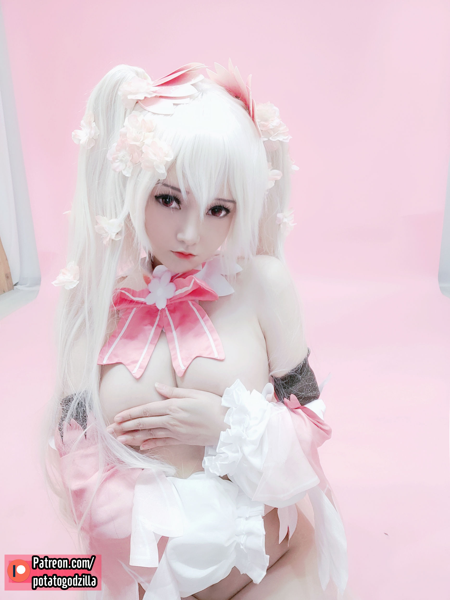 Coser小姐姐Potato Godzilla – Sakura Miku Cosplay-第5张