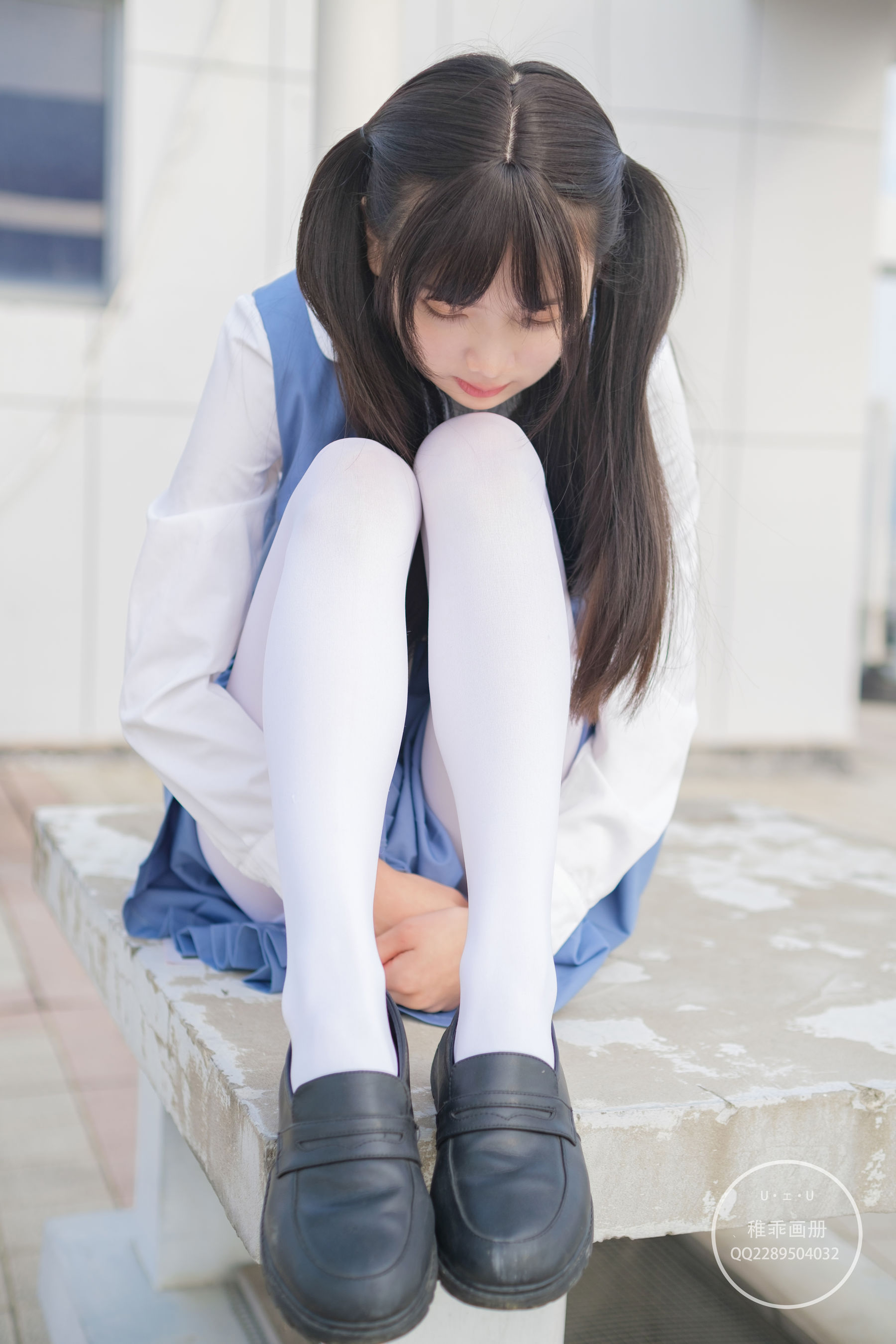 柴系小乖(稚乖画册) – 夜夜 天台真空80D白丝 Cosplay-第2张