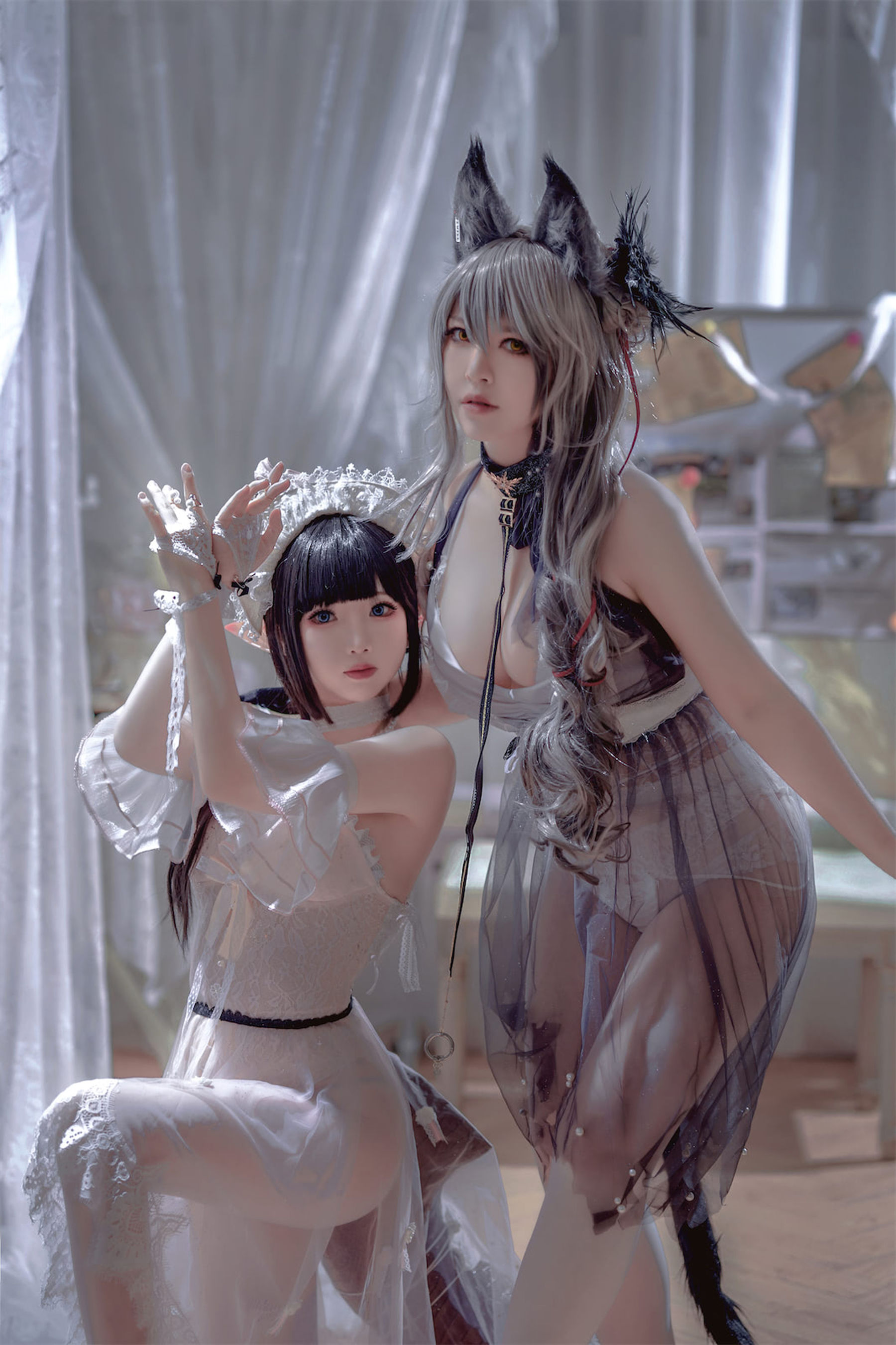 面饼仙儿半半子 – Arknights 黑x森蚺バレエ Cosplay-第8张