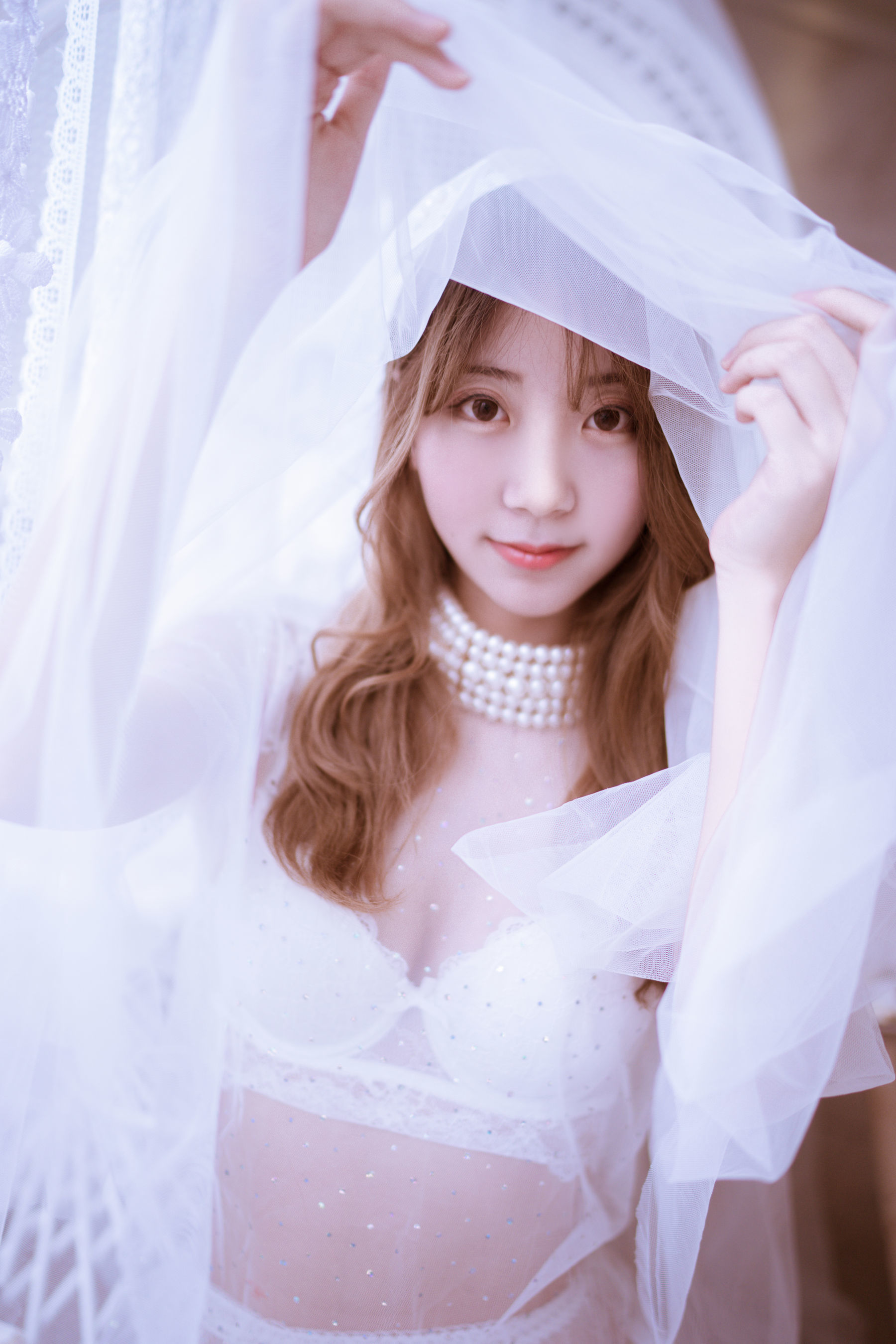 [萝莉COS] 黑川 – 年上彼女 婚纱+毛衣 Cosplay-第12张