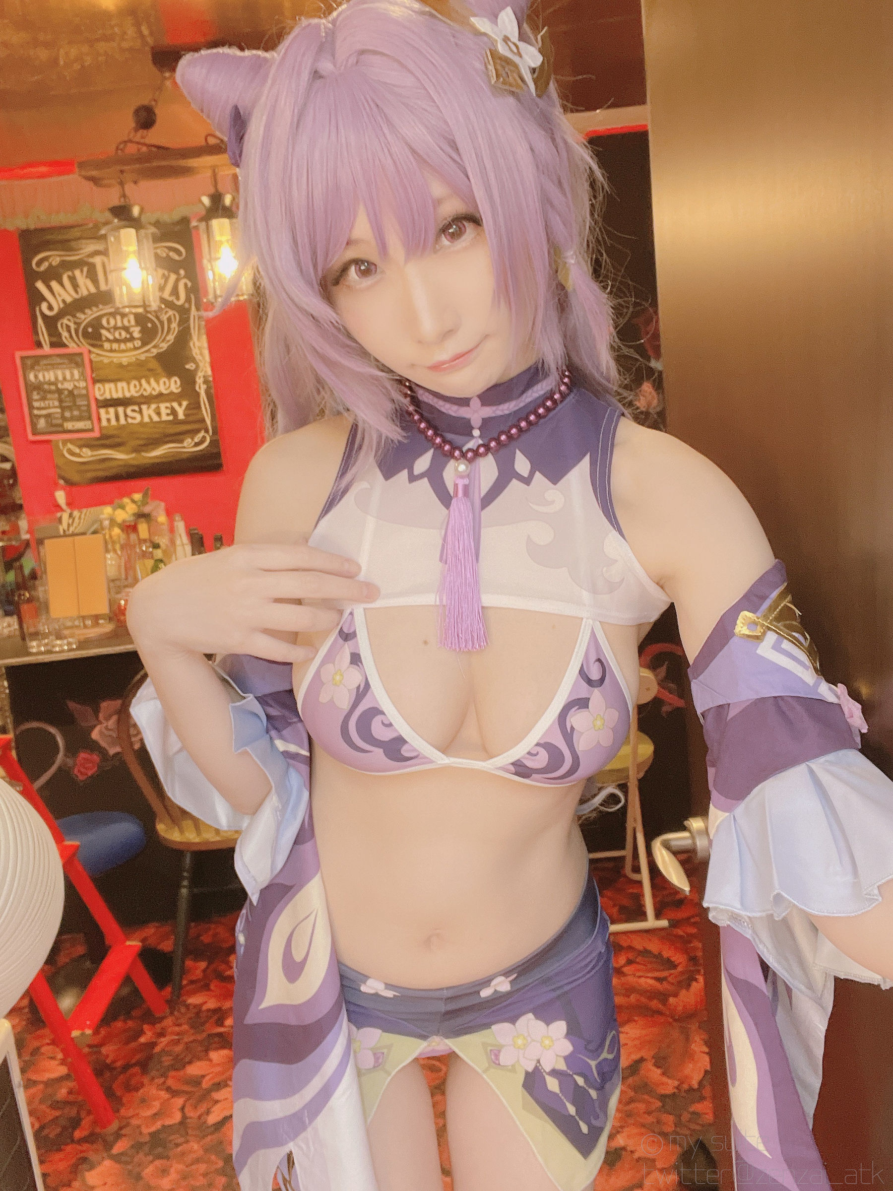 (Cosplay)[my suite] Atsuki あつき – Keqing 刻晴 (Genshin Impact) Cosplay-第30张