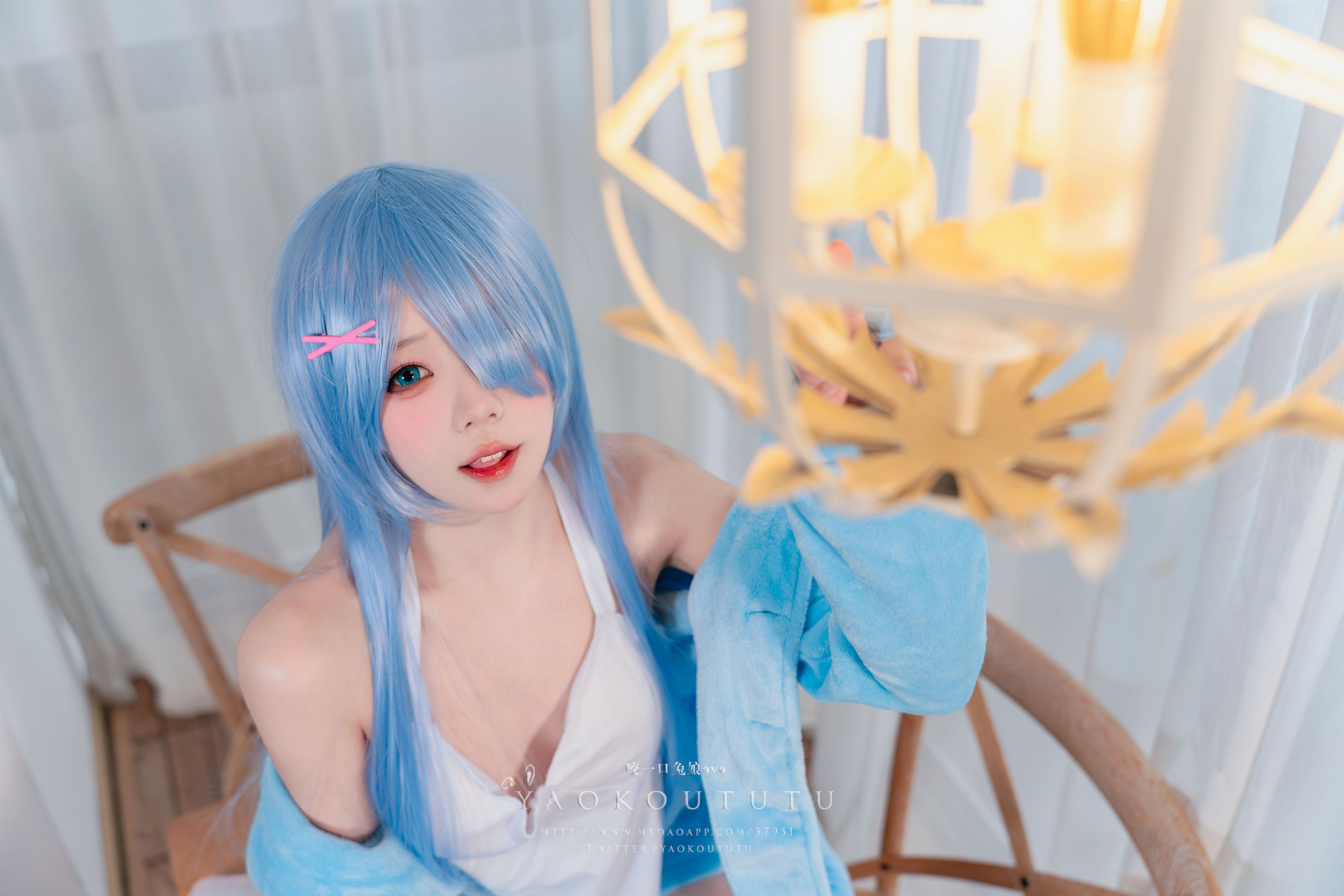 咬一口兔娘 – 蕾姆喵喵 Cosplay-第9张