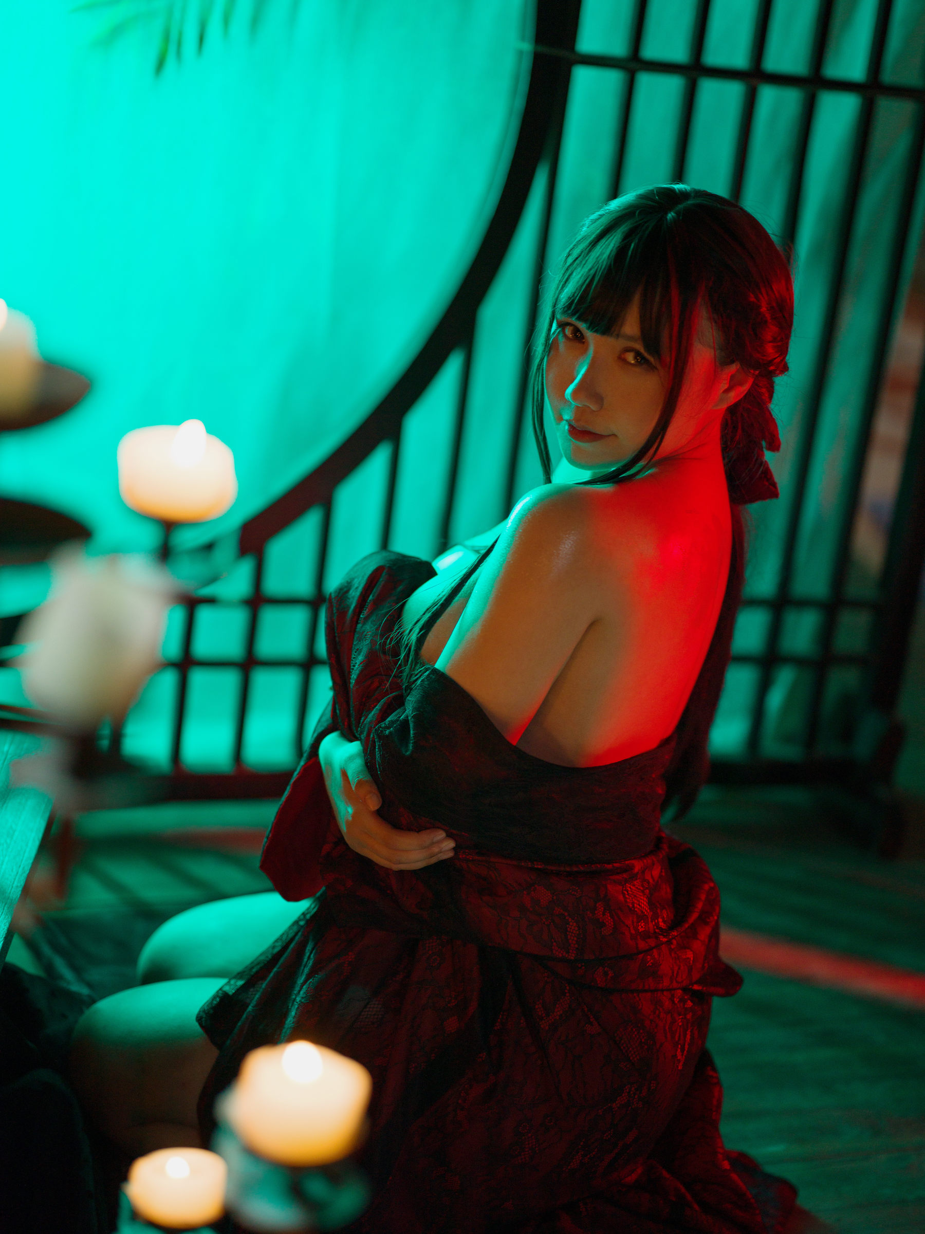 麻花麻花酱 – 兽耳和服 Cosplay-第2张