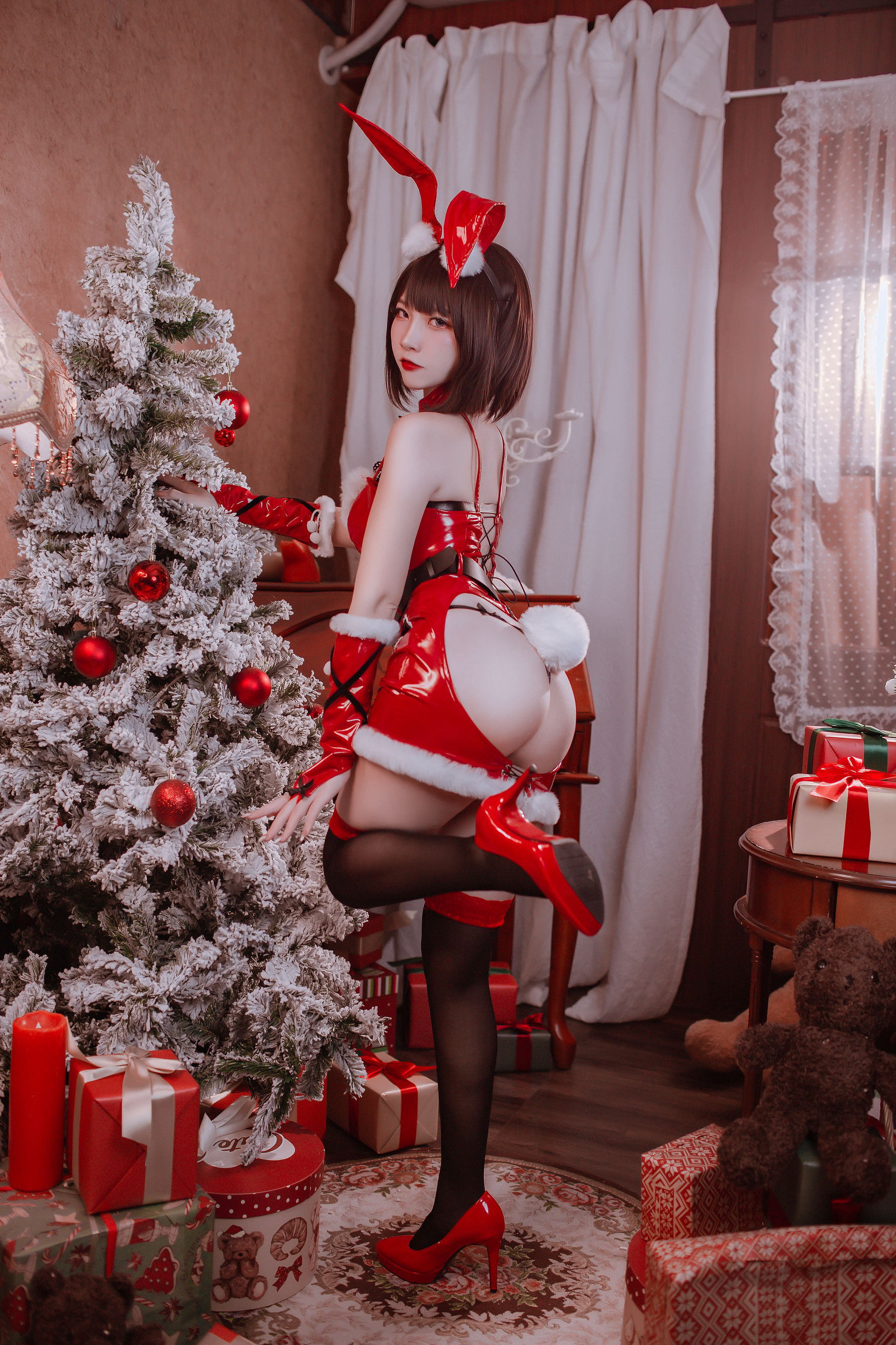 人气Coser二佐Nisa – 圣诞佐佐 Cosplay-第1张
