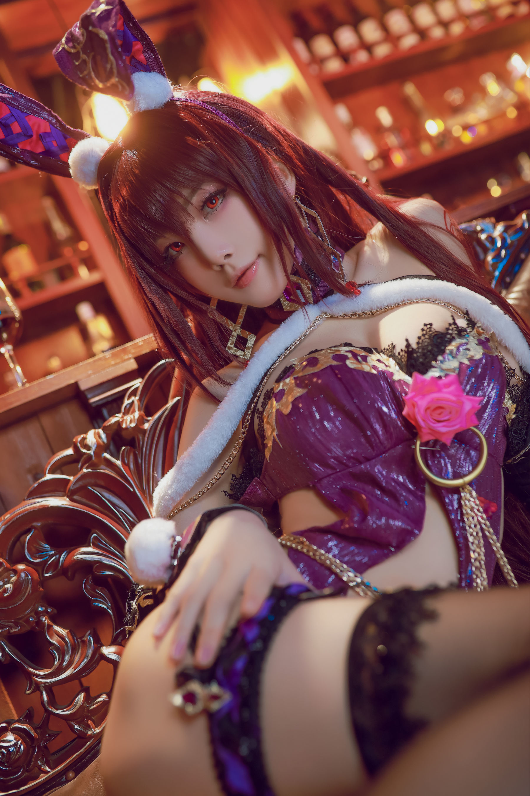 [Cosplay写真] 动漫博主水淼aqua – 斯卡哈 Cosplay-第48张