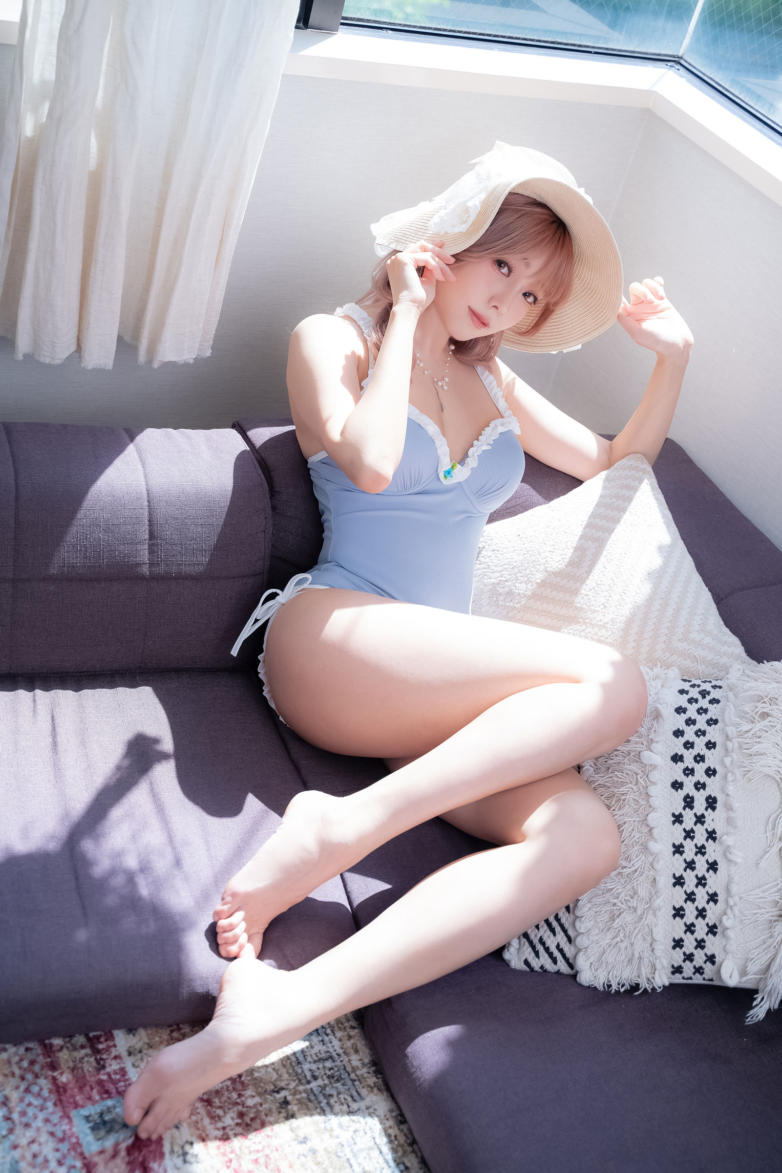 Ely_eee(ElyEE子) – Mist Blue Lady Cosplay-第2张